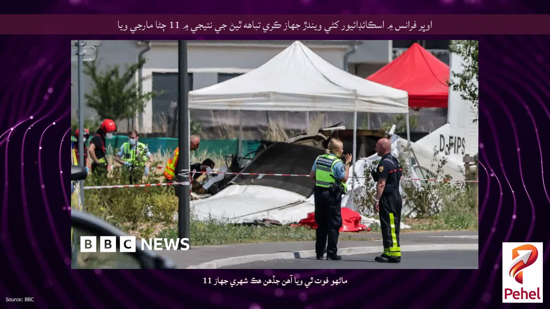 اوڀر فرانس ۾ اسڪائڊائيور کڻي ويندڙ جهاز ڪري تباهه ٿيڻ جي نتيجي ۾ 11 ڄڻا مارجي ويا