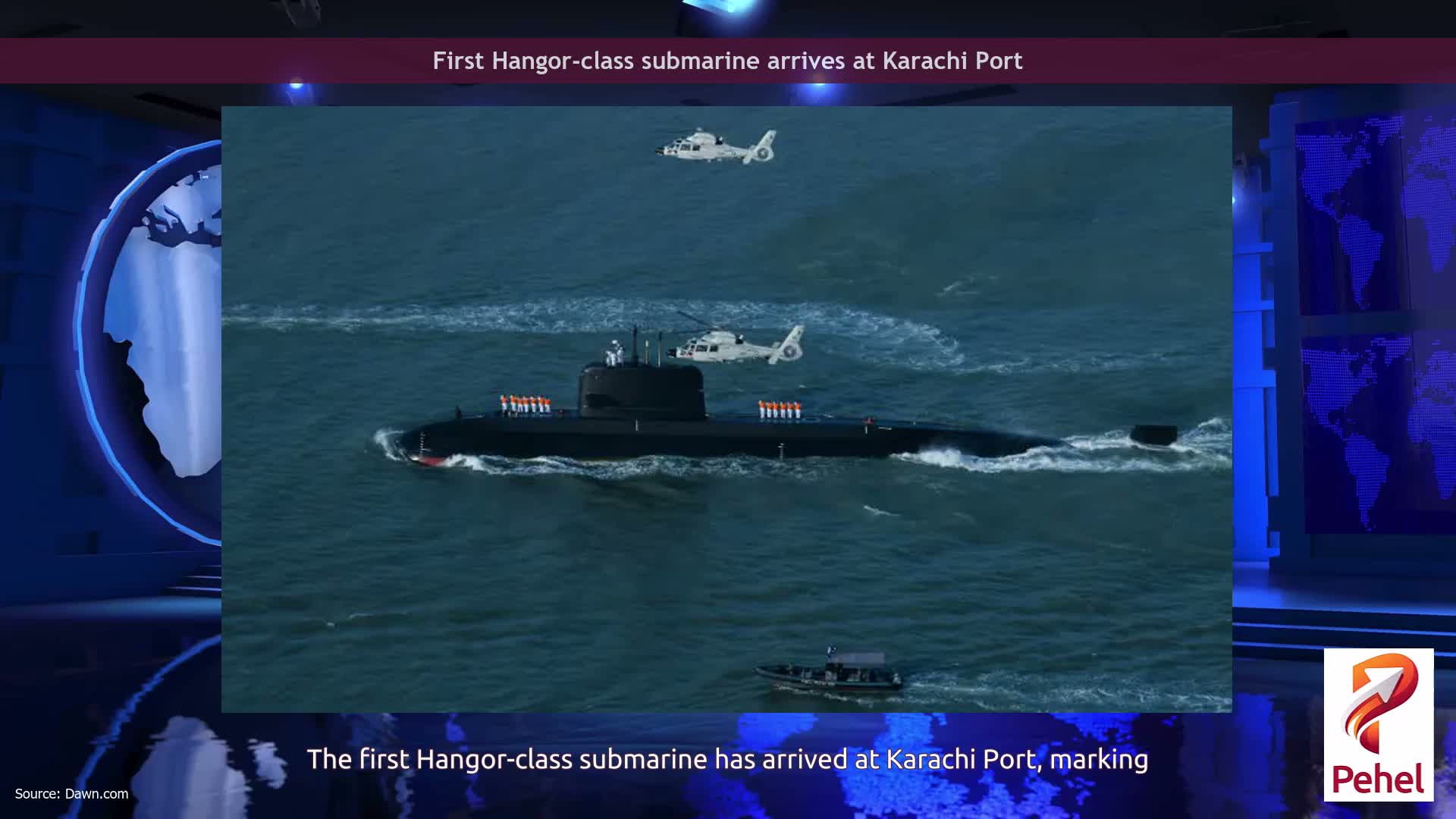 First Hangor-class submarine arrives at Karachi Port