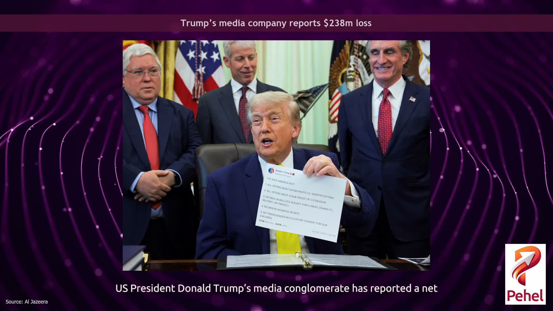Trump’s media company reports $238m loss