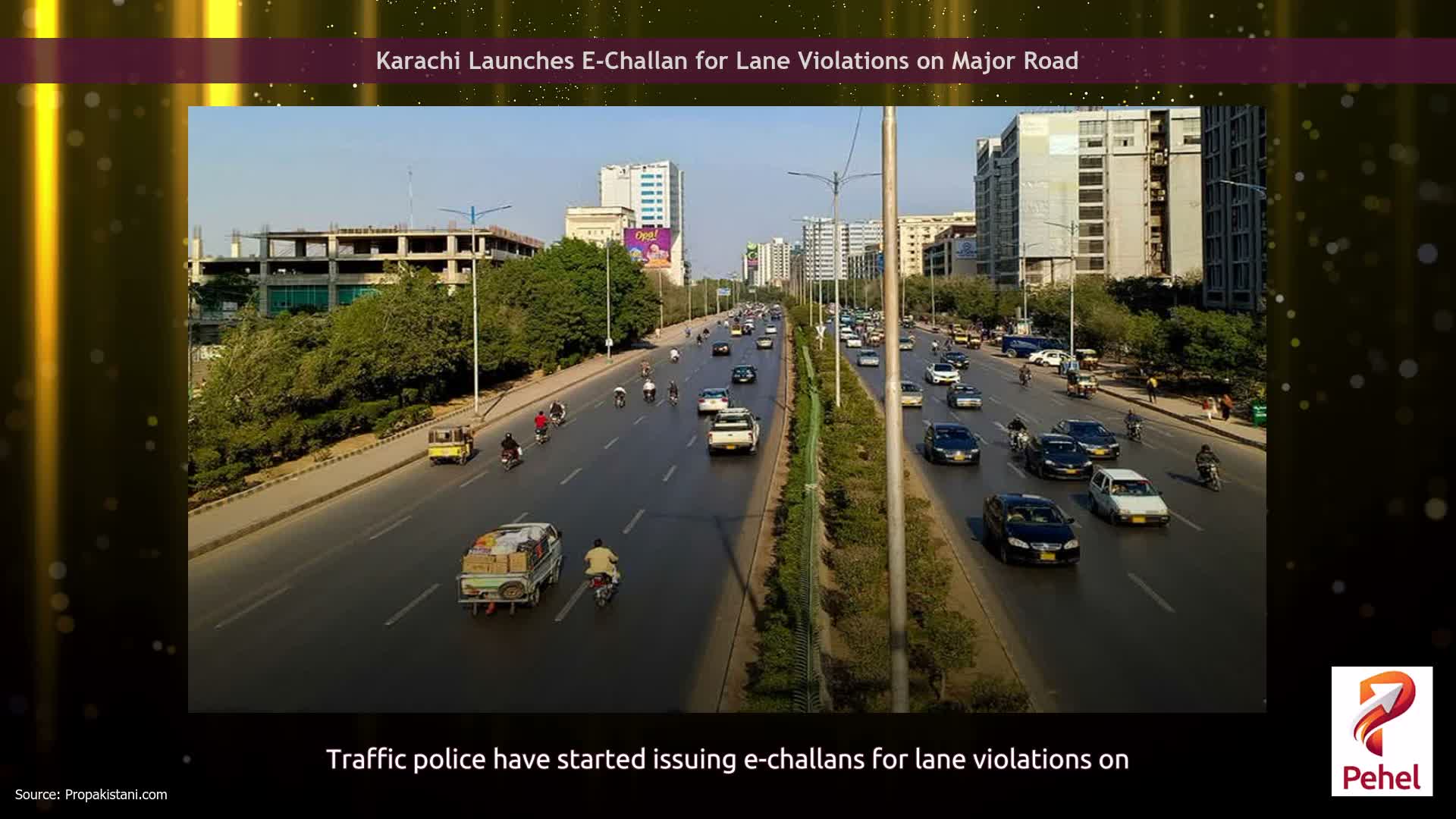 Karachi Launches E-Challan for Lane Violations on Major Road