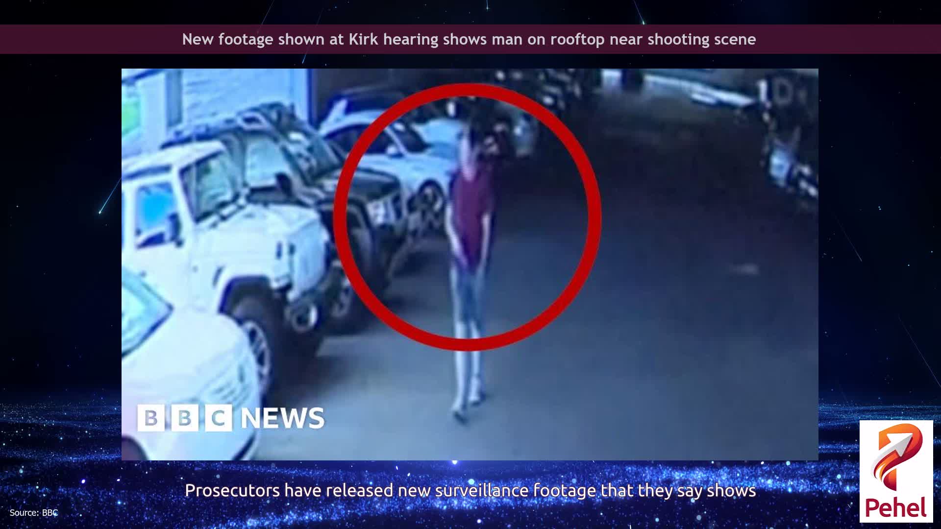 New footage shown at Kirk hearing shows man on rooftop near shooting scene
