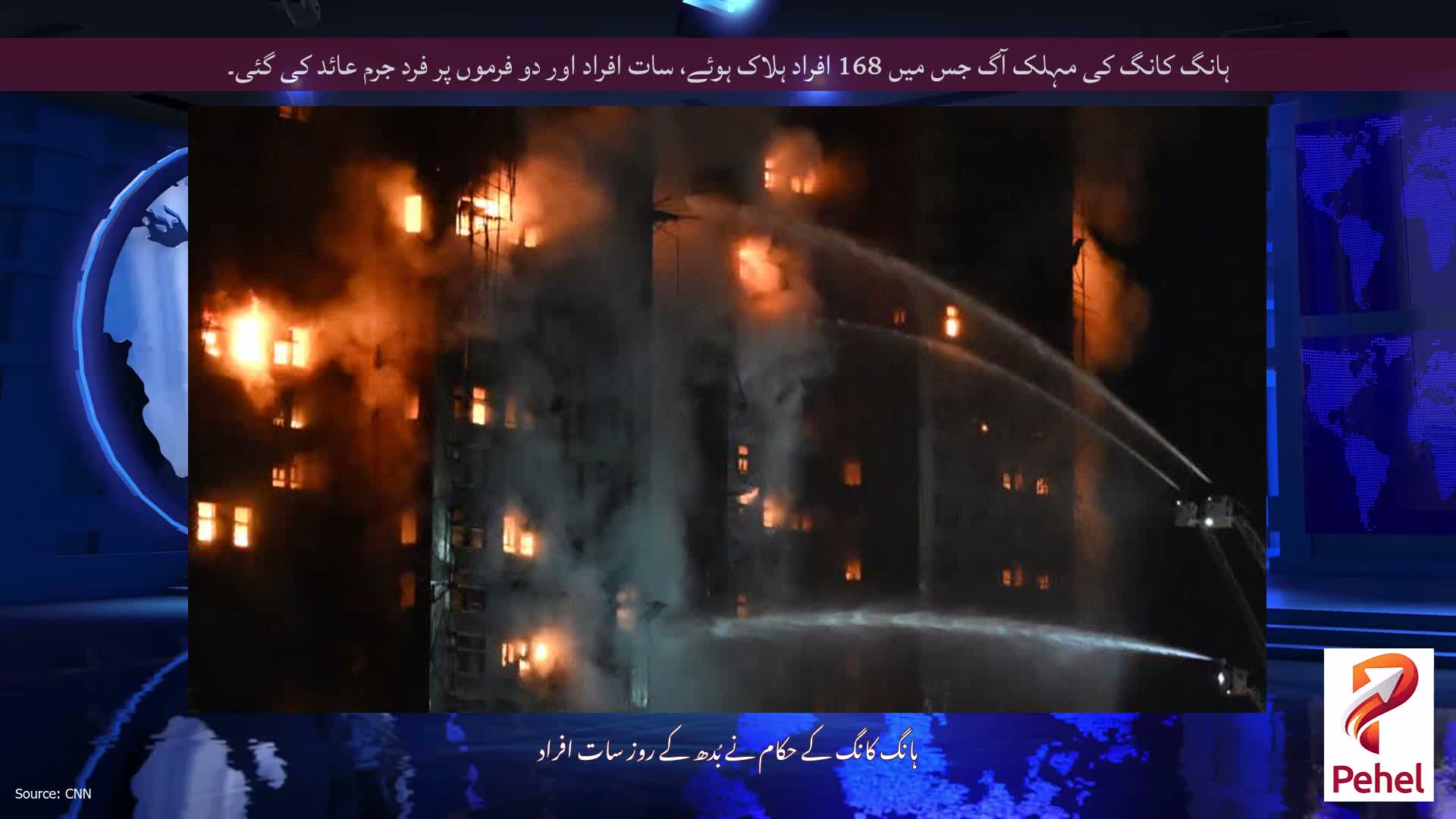 ہانگ کانگ کی مہلک آگ جس میں 168 افراد ہلاک ہوئے، سات افراد اور دو فرموں پر فرد جرم عائد کی گئی۔