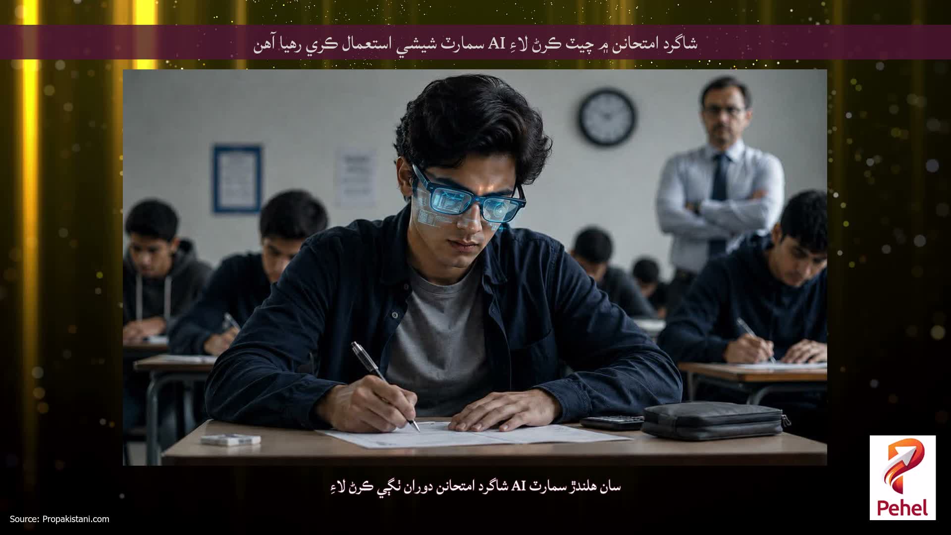 شاگرد امتحانن ۾ چيٽ ڪرڻ لاءِ AI سمارٽ شيشي استعمال ڪري رهيا آهن