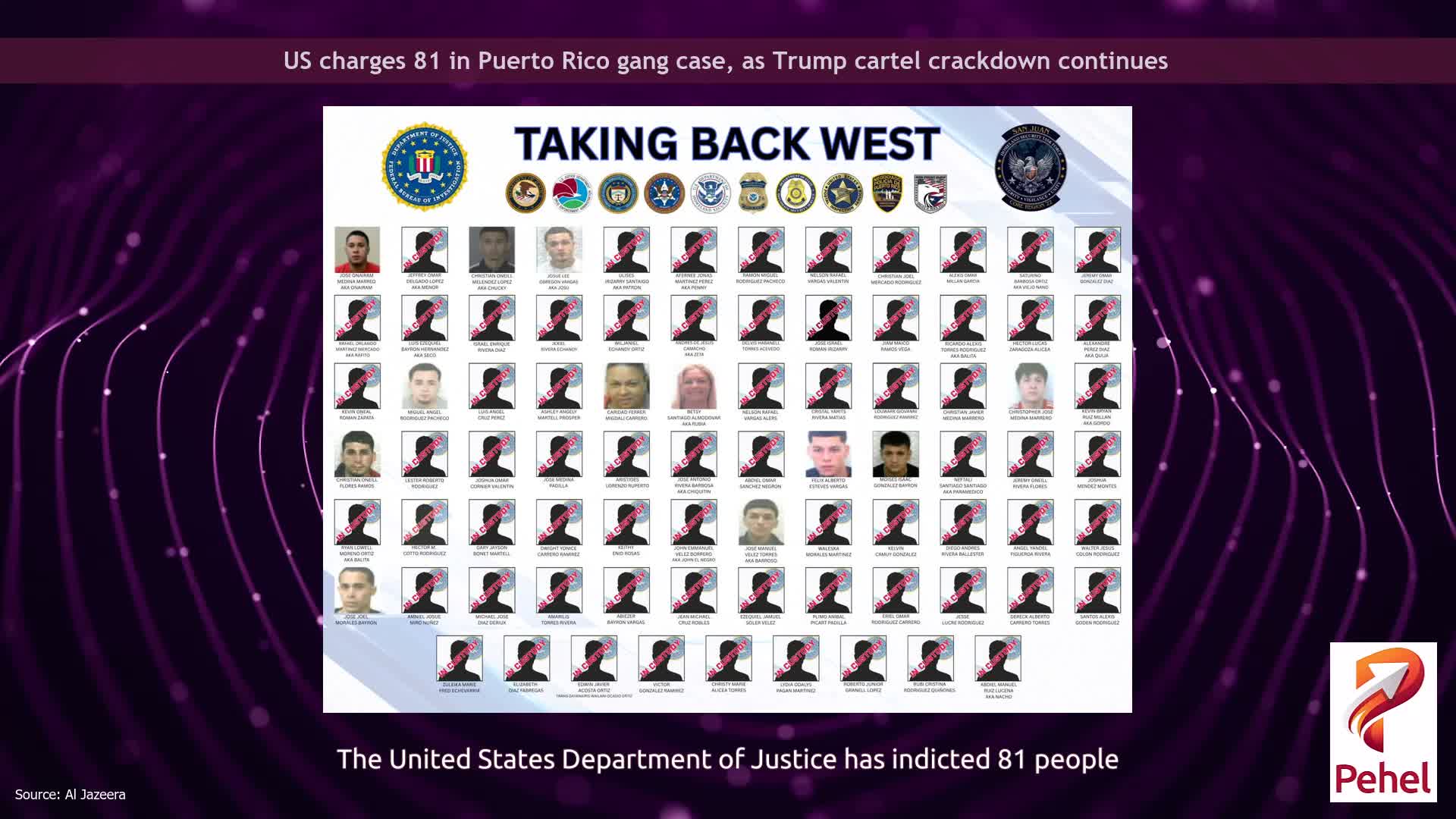 US charges 81 in Puerto Rico gang case, as Trump cartel crackdown continues