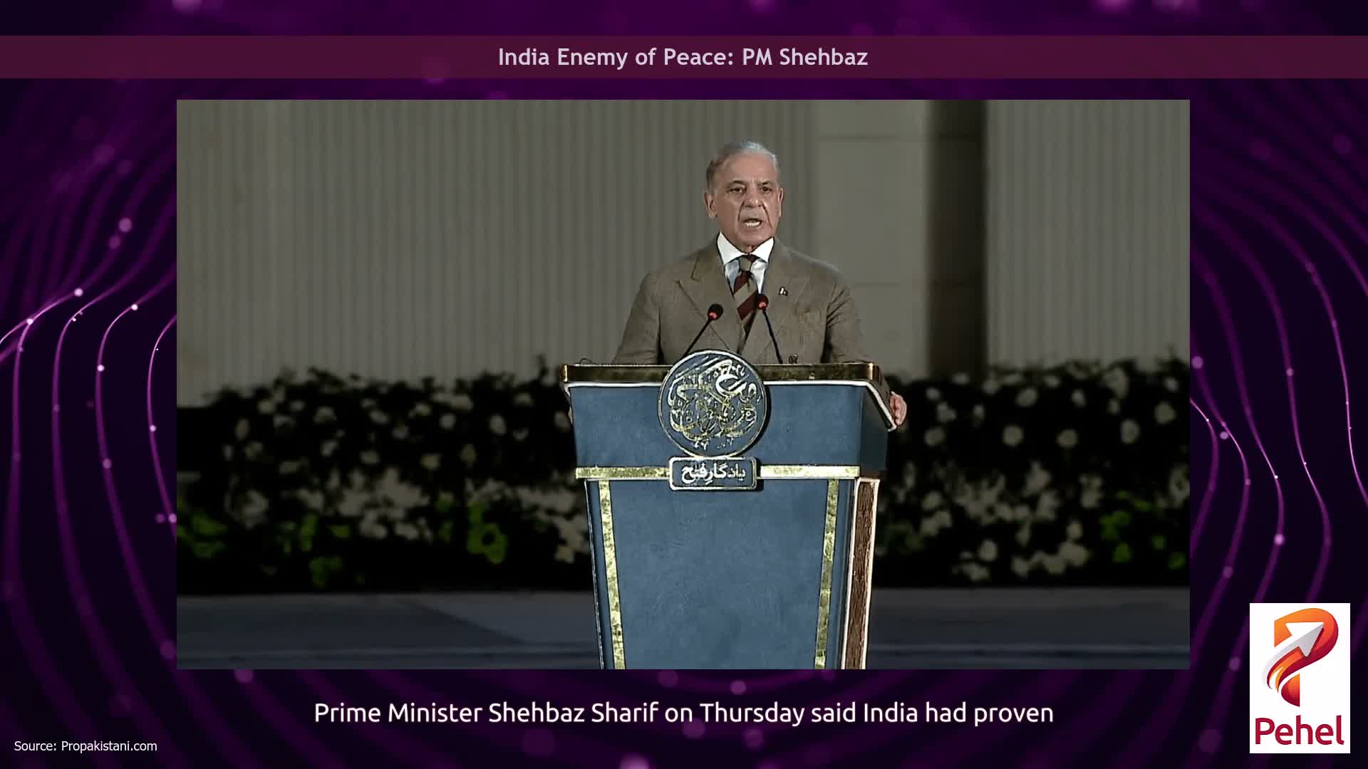 India Enemy of Peace: PM Shehbaz