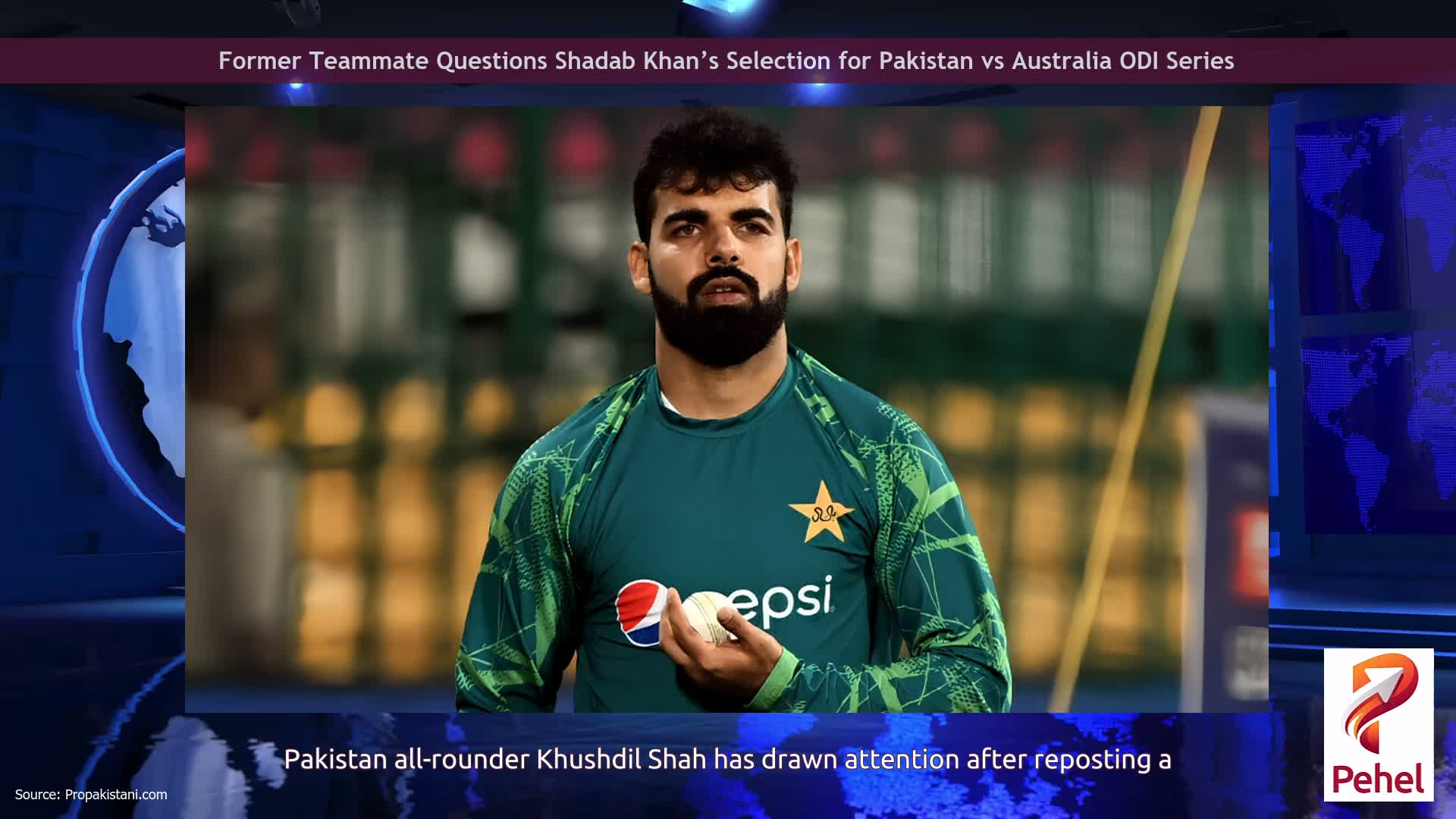Former Teammate Questions Shadab Khan’s Selection for Pakistan vs Australia ODI Series