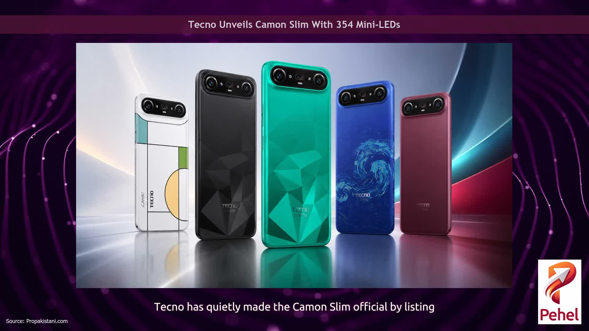 Tecno Unveils Camon Slim With 354 Mini-LEDs