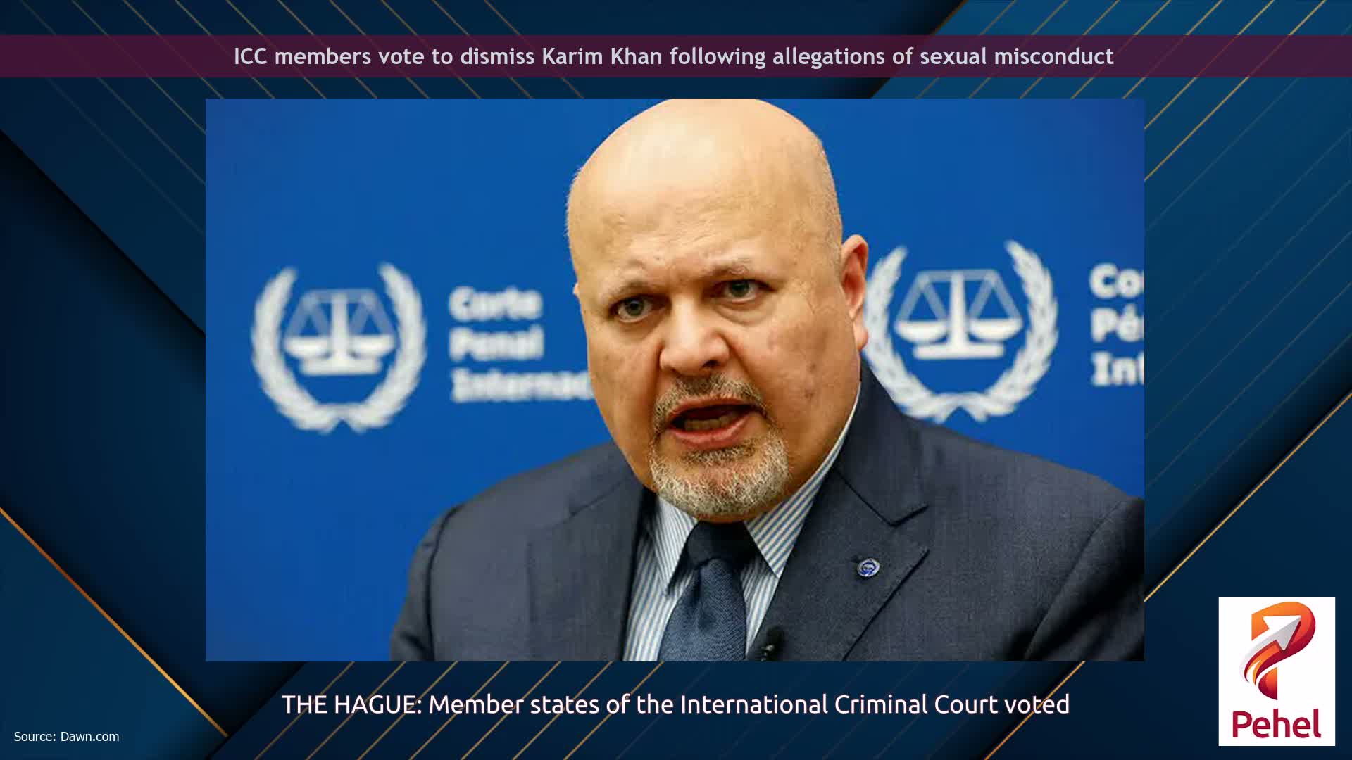 ICC members vote to dismiss Karim Khan following allegations of sexual misconduct