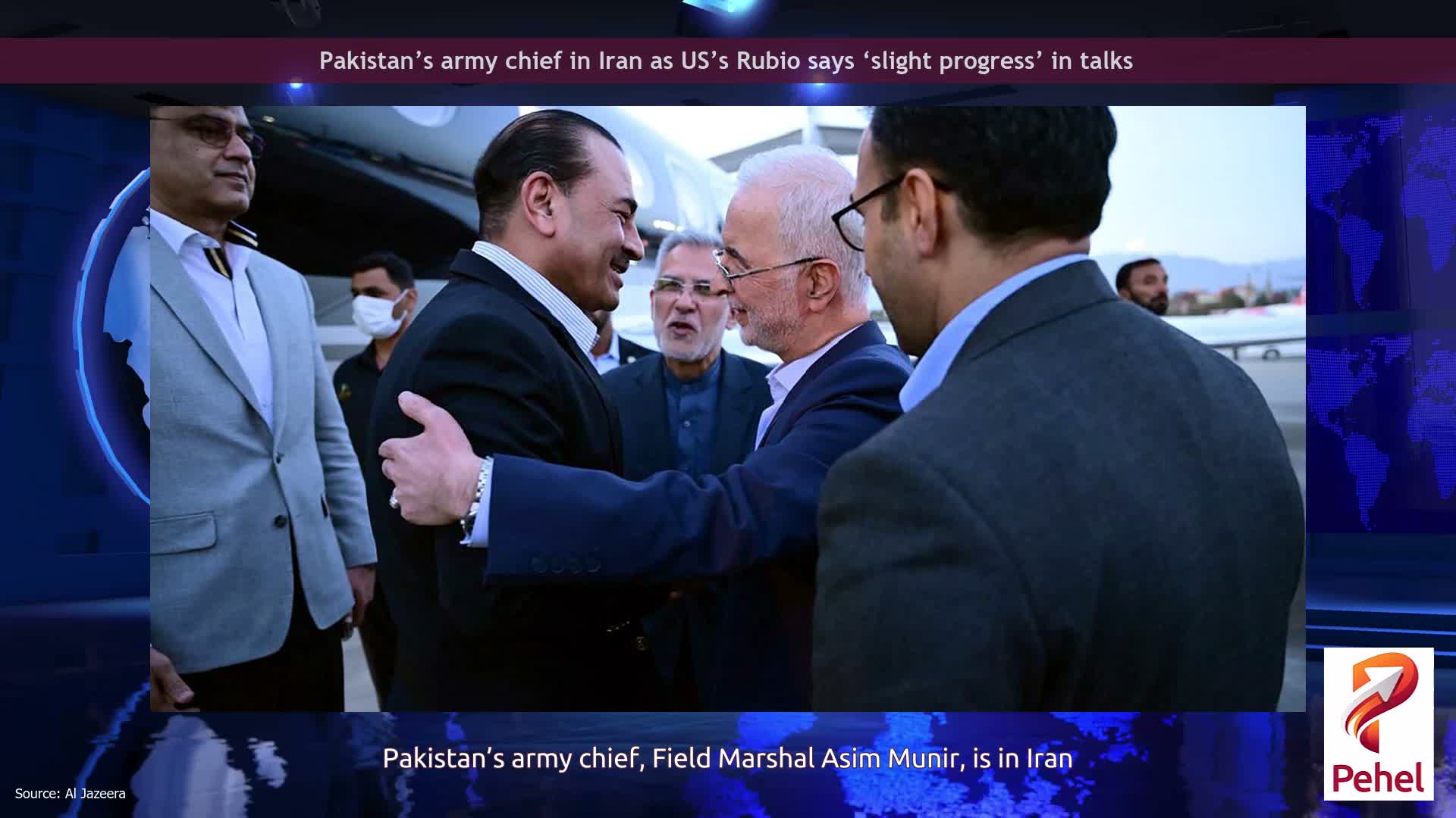 Pakistan’s army chief in Iran as US’s Rubio says ‘slight progress’ in talks