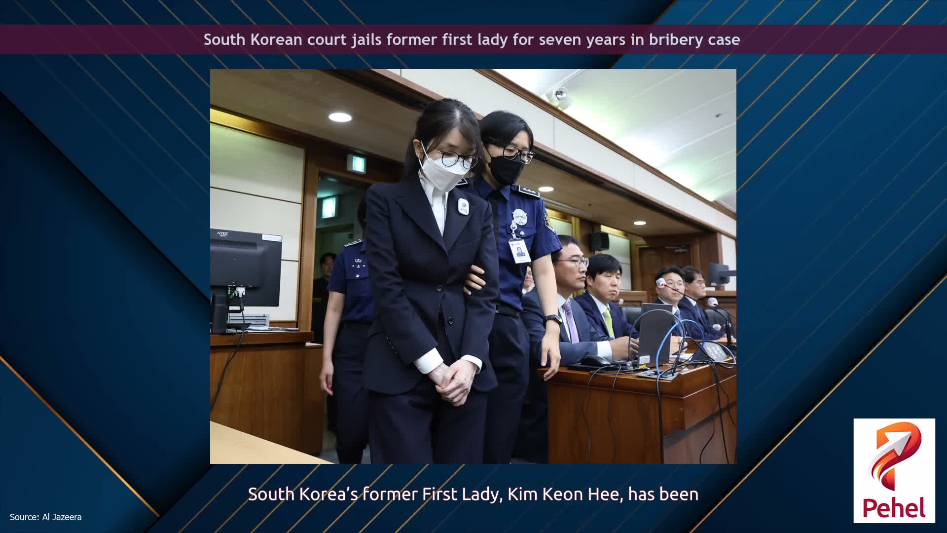 South Korean court jails former first lady for seven years in bribery case
