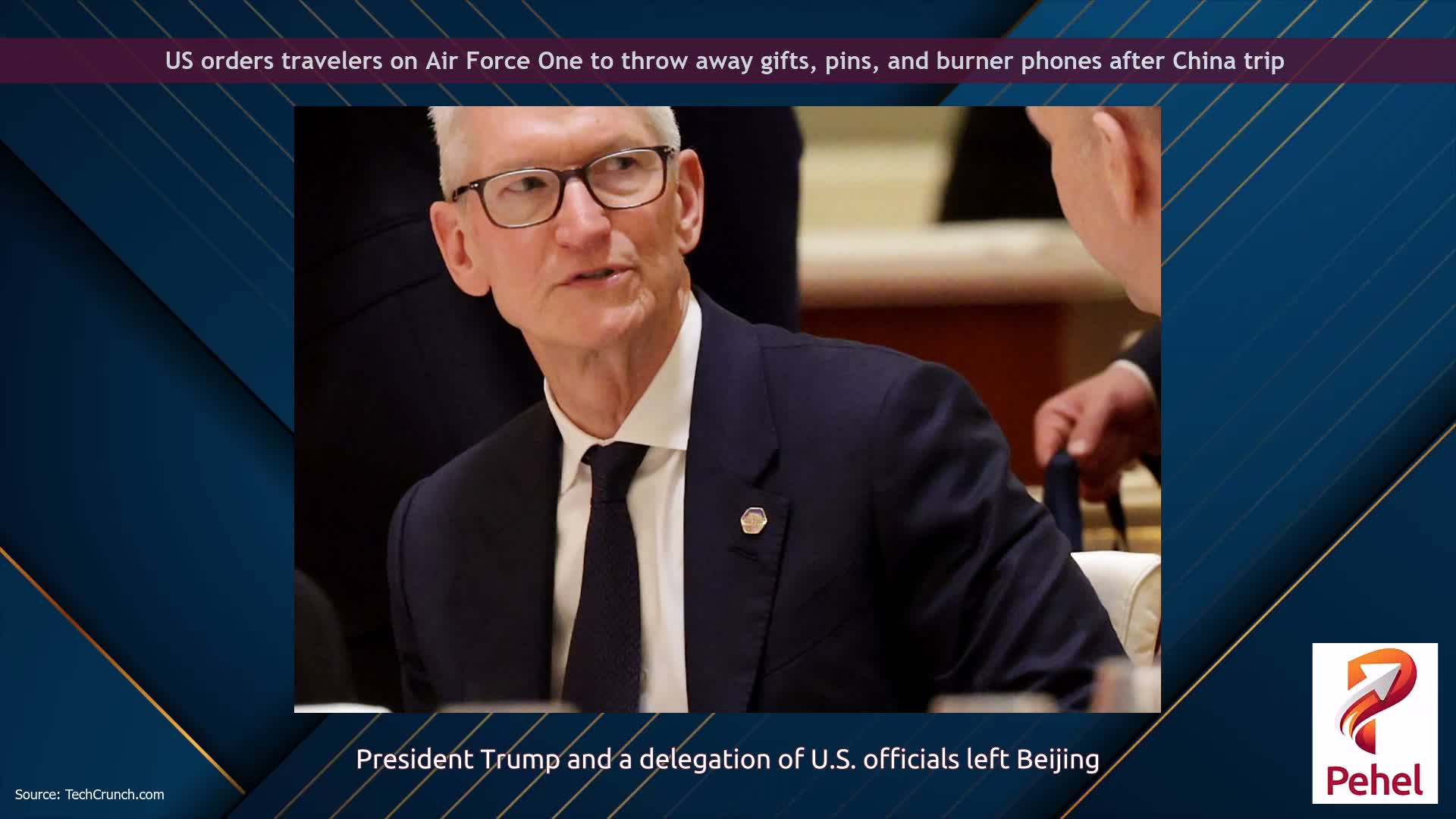 US orders travelers on Air Force One to throw away gifts, pins, and burner phones after China trip