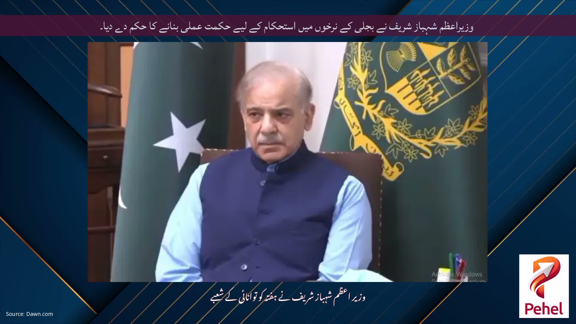 وزیراعظم شہباز شریف نے بجلی کے نرخوں میں استحکام کے لیے حکمت عملی بنانے کا حکم دے دیا۔
