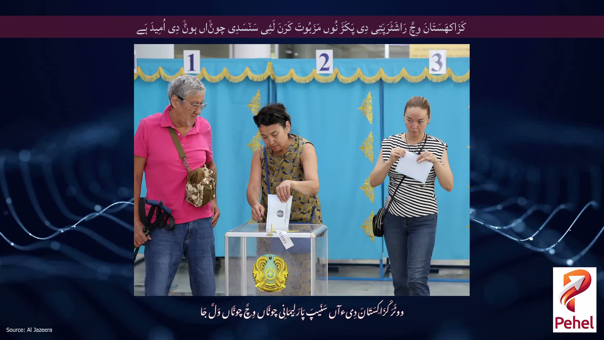 کَزَاکھَسَتَانَ وِچَّ رَاشَٹَرَپَتِی دِی پَکَڑَ نُوں مَزَبُوتَ ​​کَرَنَ لَئِی سَن٘سَدِی چوݨَاں ہوݨَ دِی اُمِیدَ ہَے
