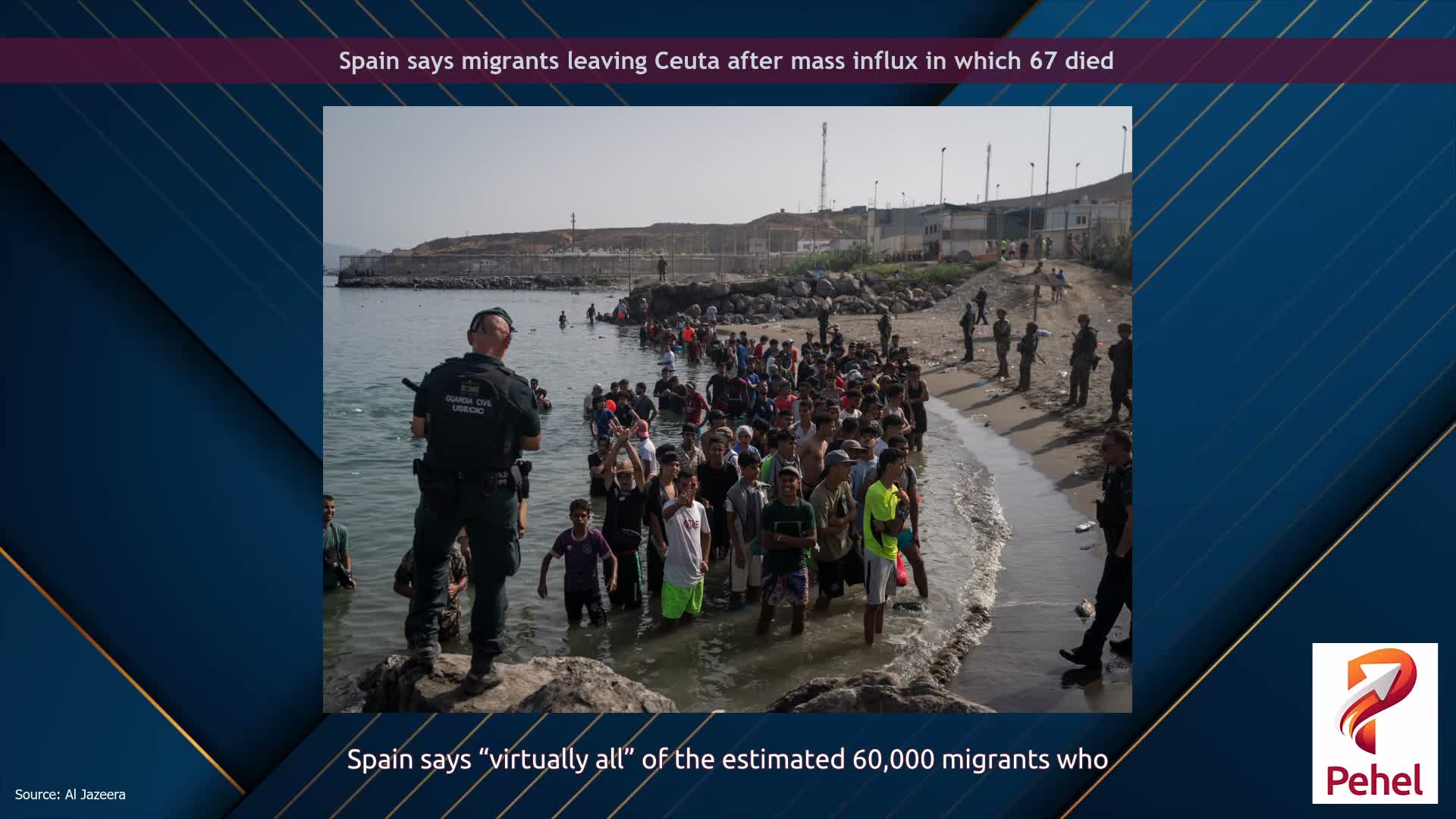 Spain says migrants leaving Ceuta after mass influx in which 67 died