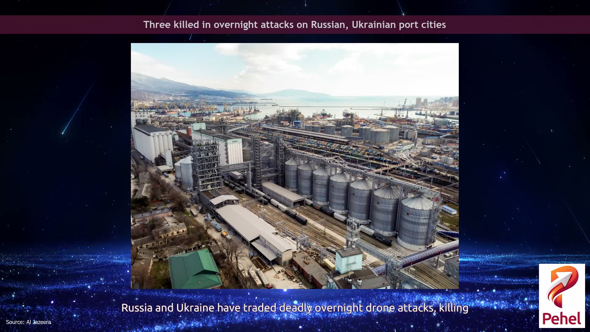 Three killed in overnight attacks on Russian, Ukrainian port cities