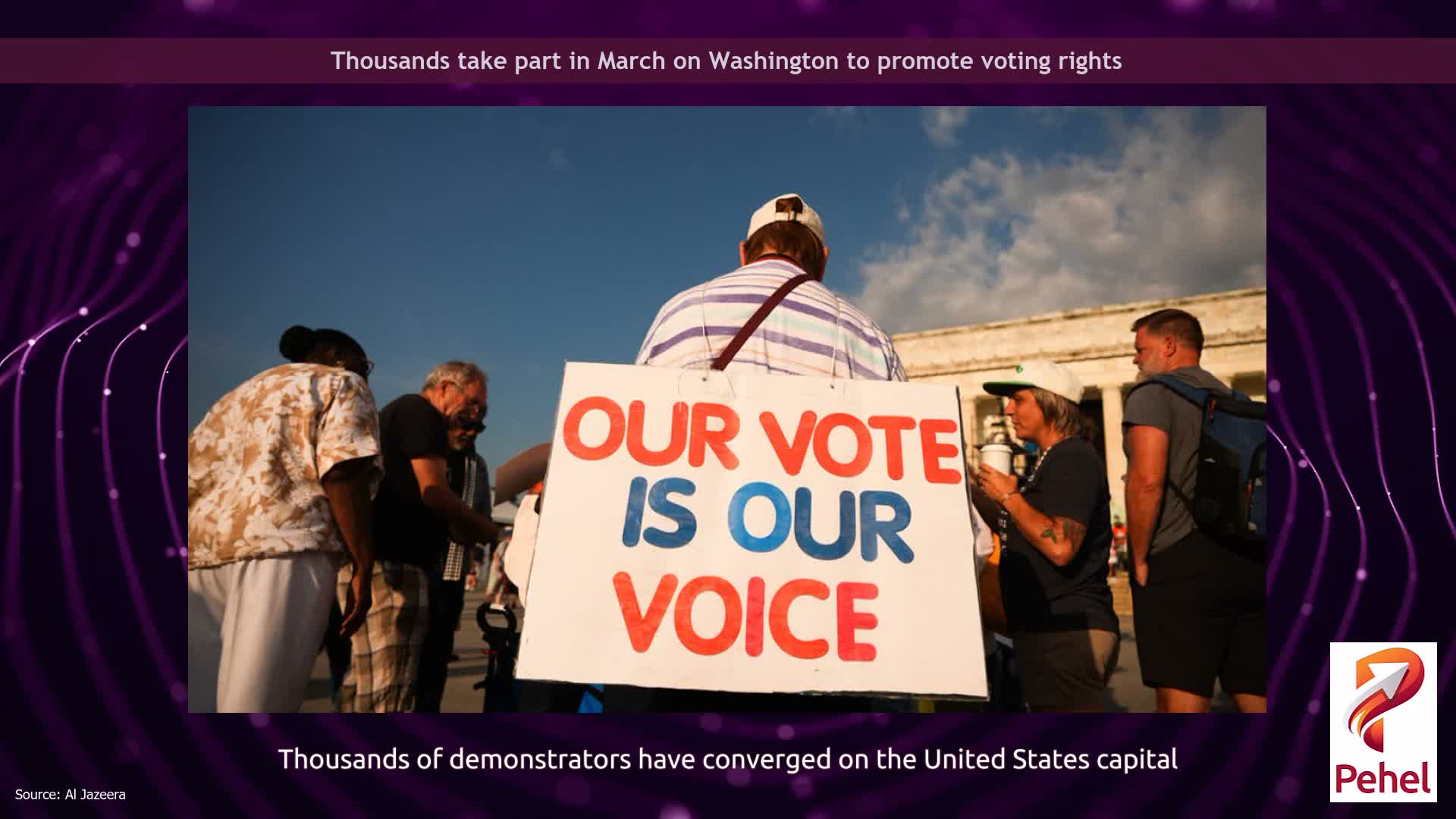 Thousands take part in March on Washington to promote voting rights