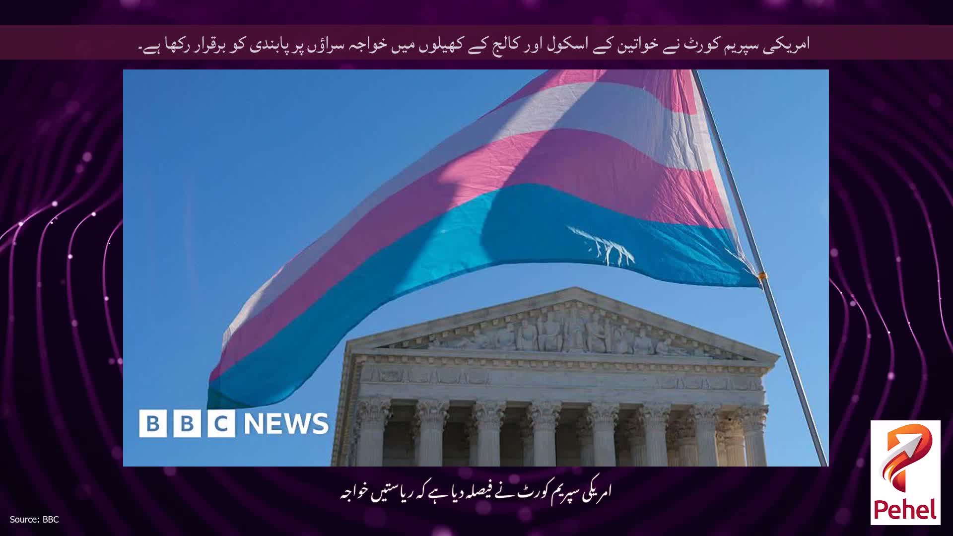 امریکی سپریم کورٹ نے خواتین کے اسکول اور کالج کے کھیلوں میں خواجہ سراؤں پر پابندی کو برقرار رکھا ہے۔
