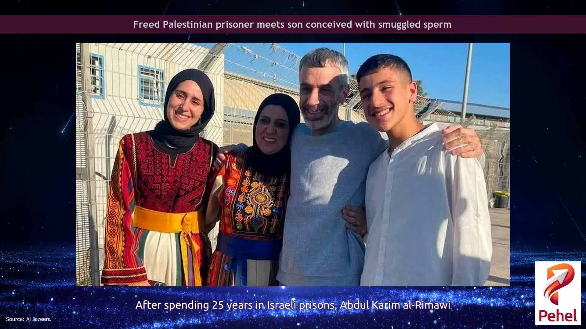Freed Palestinian prisoner meets son conceived with smuggled sperm