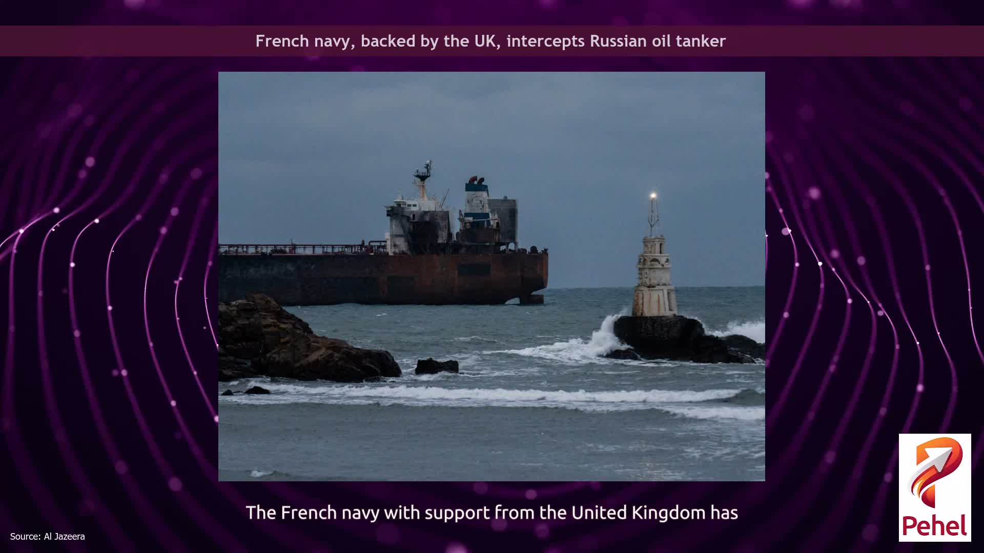 French navy, backed by the UK, intercepts Russian oil tanker