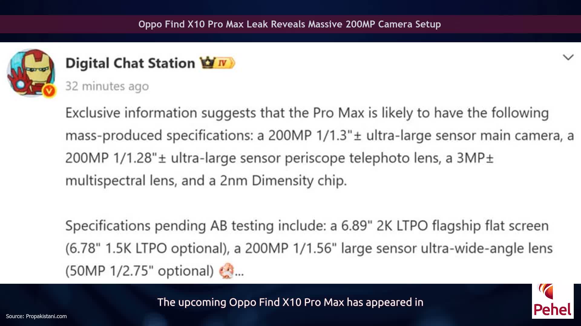 Oppo Find X10 Pro Max Leak Reveals Massive 200MP Camera Setup