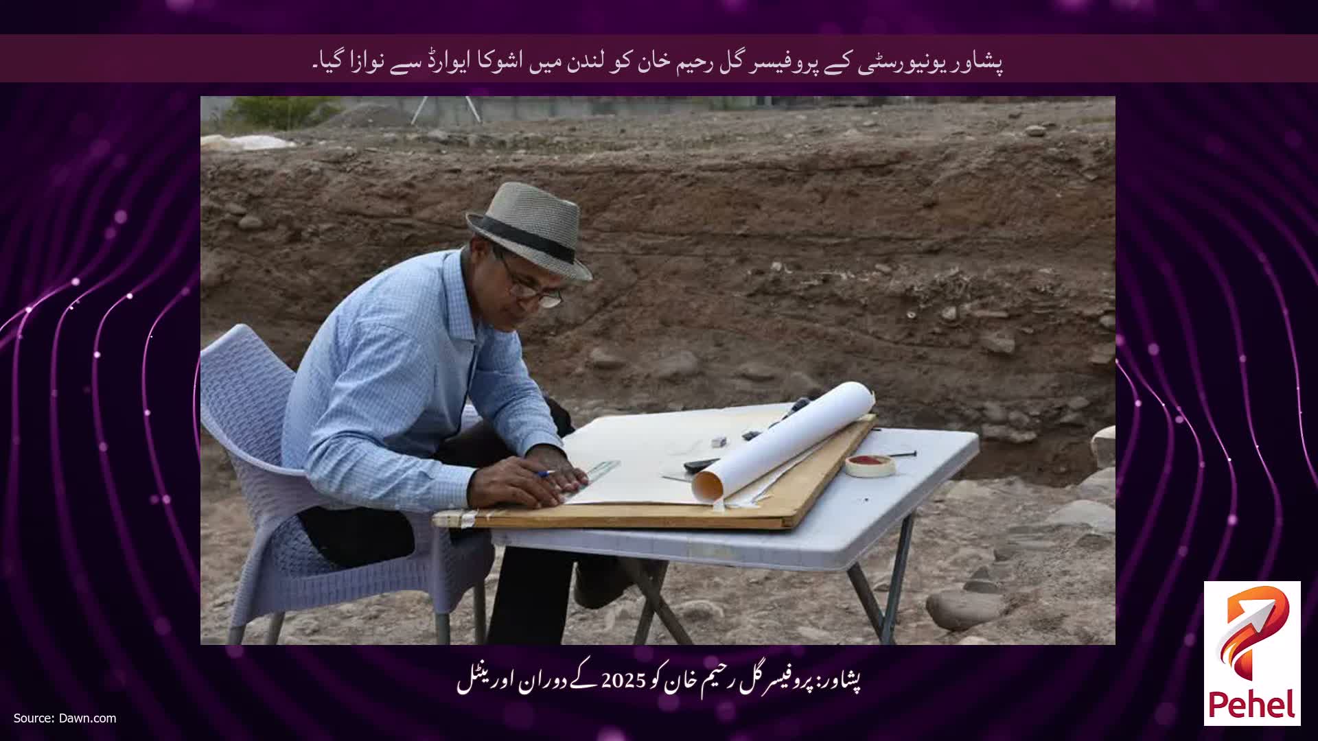 پشاور یونیورسٹی کے پروفیسر گل رحیم خان کو لندن میں اشوکا ایوارڈ سے نوازا گیا۔