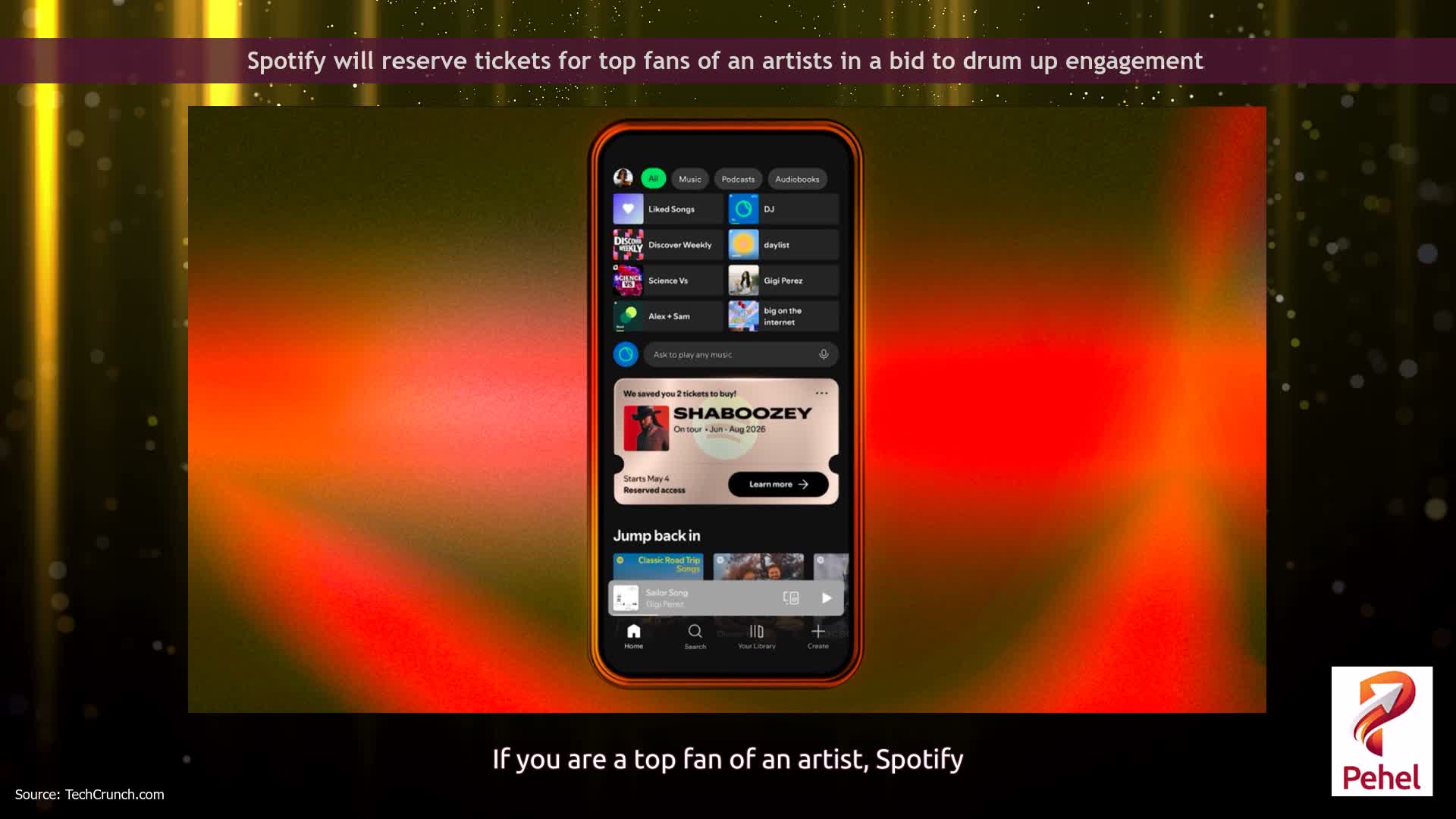 Spotify will reserve tickets for top fans of an artists in a bid to drum up engagement