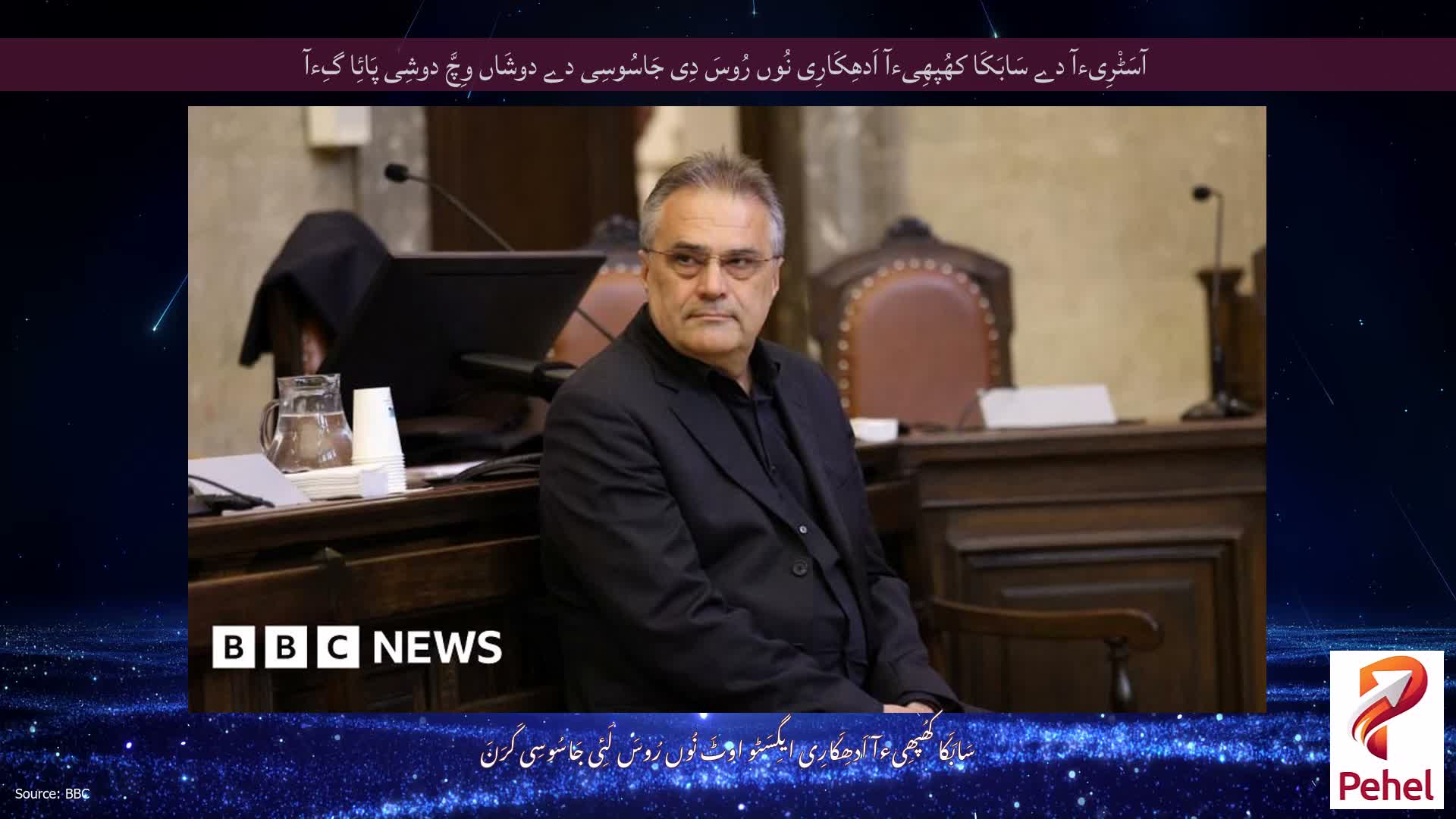آسَٹْرِیءآ دے سَابَکَا کھُپھِیءآ اَدھِکَارِی نُوں رُوسَ دِی جَاسُوسِی دے دوشَاں وِچَّ دوشِی پَائِا گِءآ