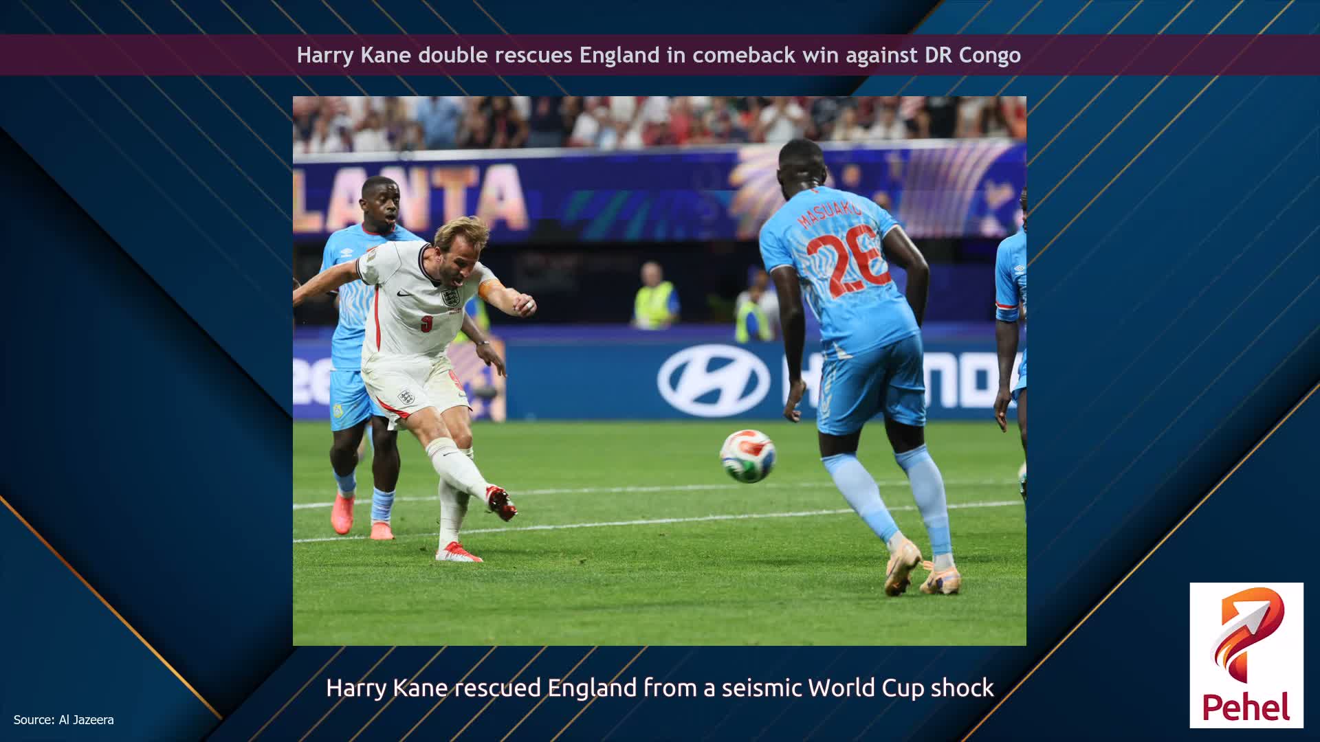 Harry Kane double rescues England in comeback win against DR Congo