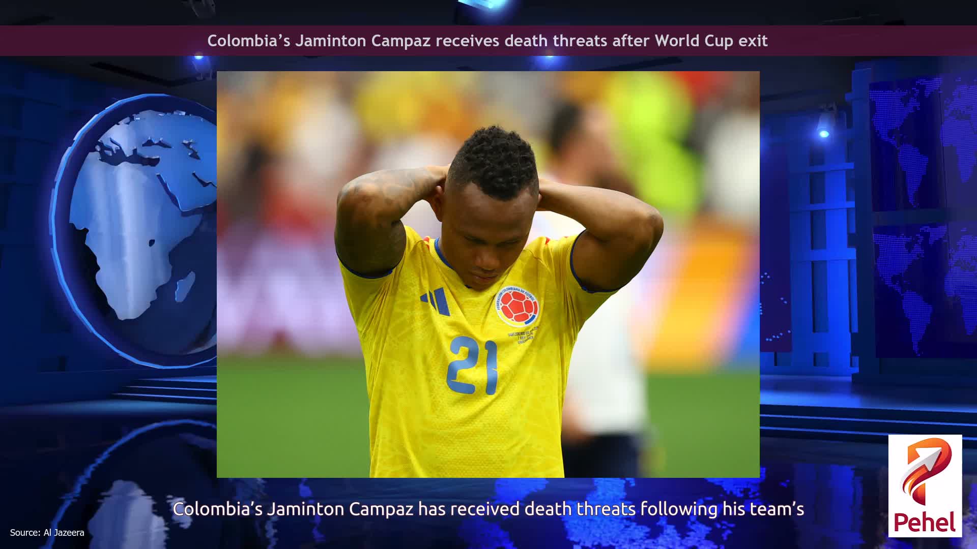 Colombia’s Jaminton Campaz receives death threats after World Cup exit