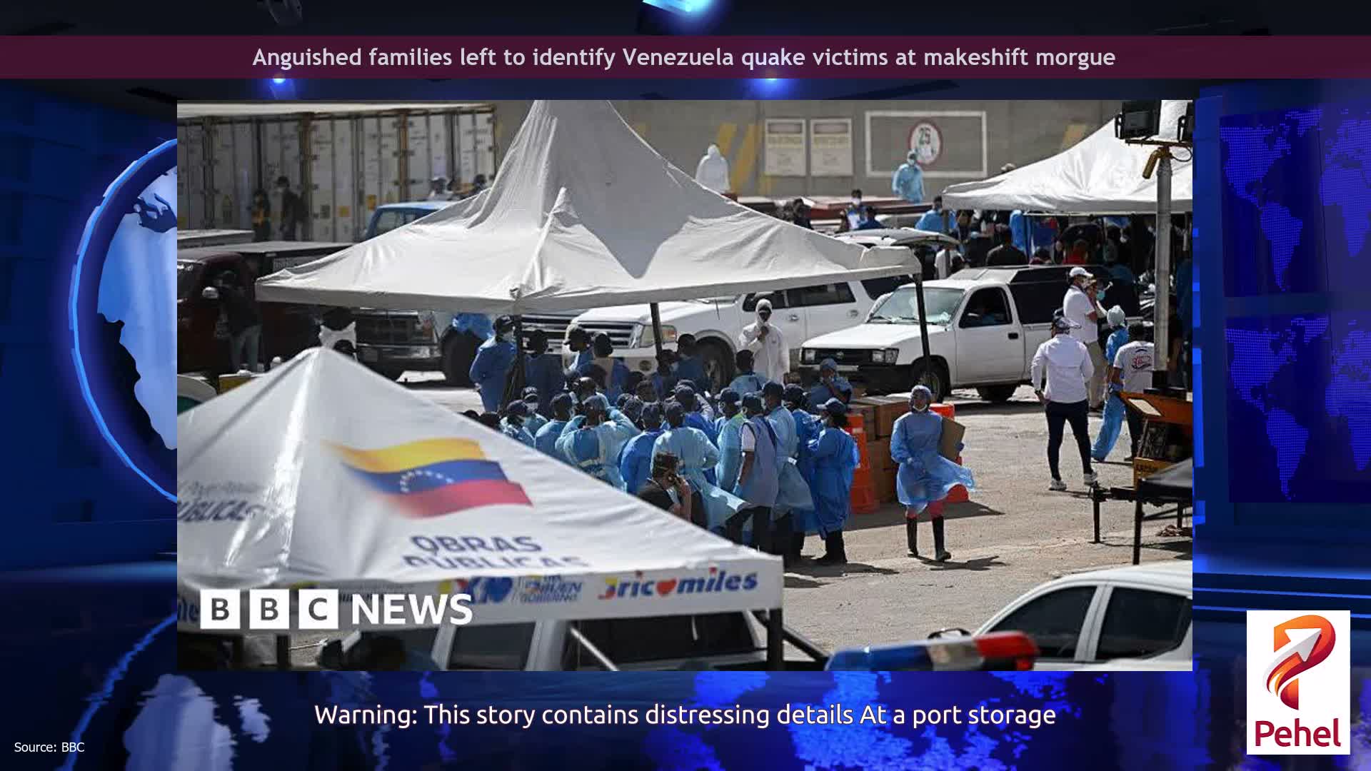 Anguished families left to identify Venezuela quake victims at makeshift morgue