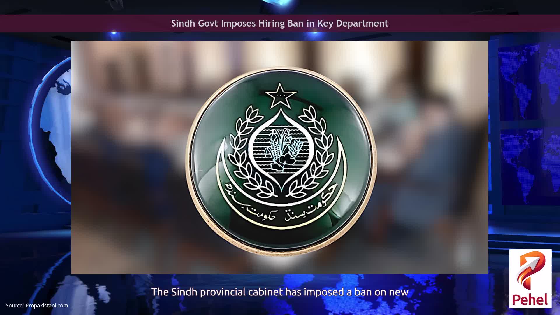 Sindh Govt Imposes Hiring Ban in Key Department