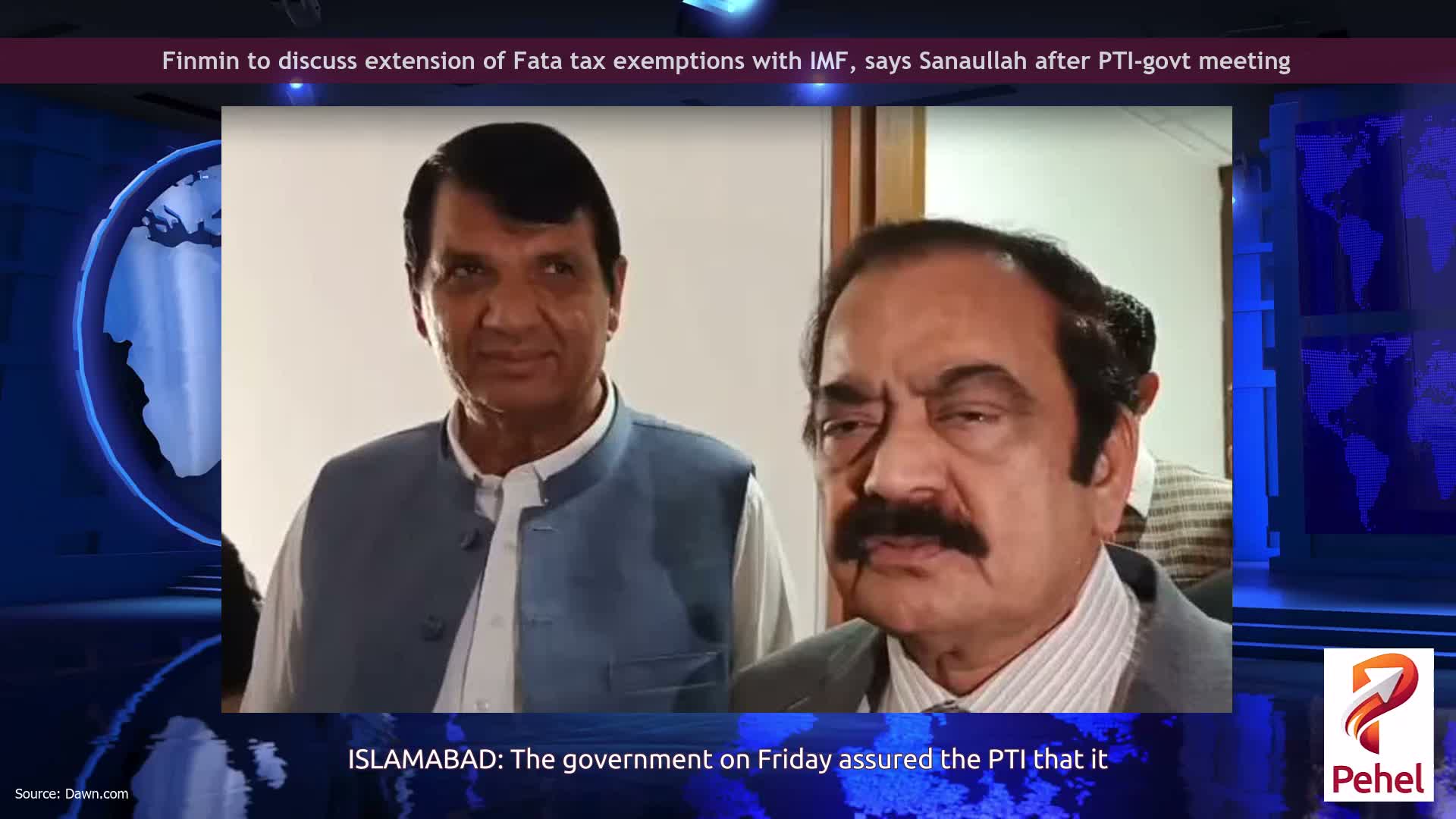Finmin to discuss extension of Fata tax exemptions with IMF, says Sanaullah after PTI-govt meeting