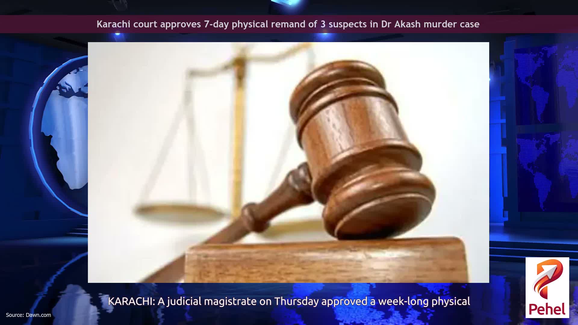 Karachi court approves 7-day physical remand of 3 suspects in Dr Akash murder case