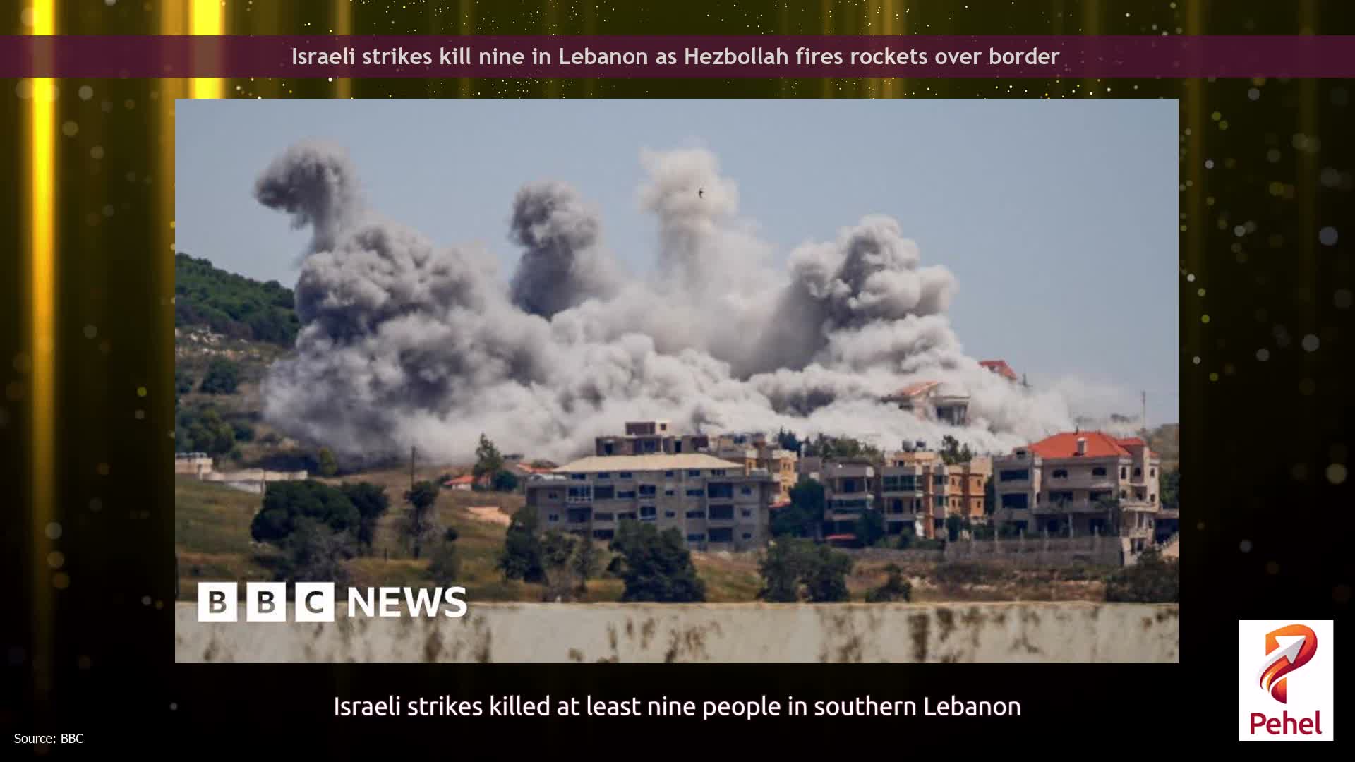 Israeli strikes kill nine in Lebanon as Hezbollah fires rockets over border