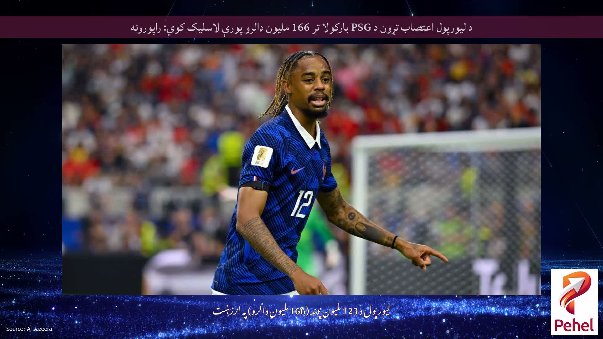 د لیورپول اعتصاب تړون د PSG بارکولا تر 166 ملیون ډالرو پورې لاسلیک کوي: راپورونه