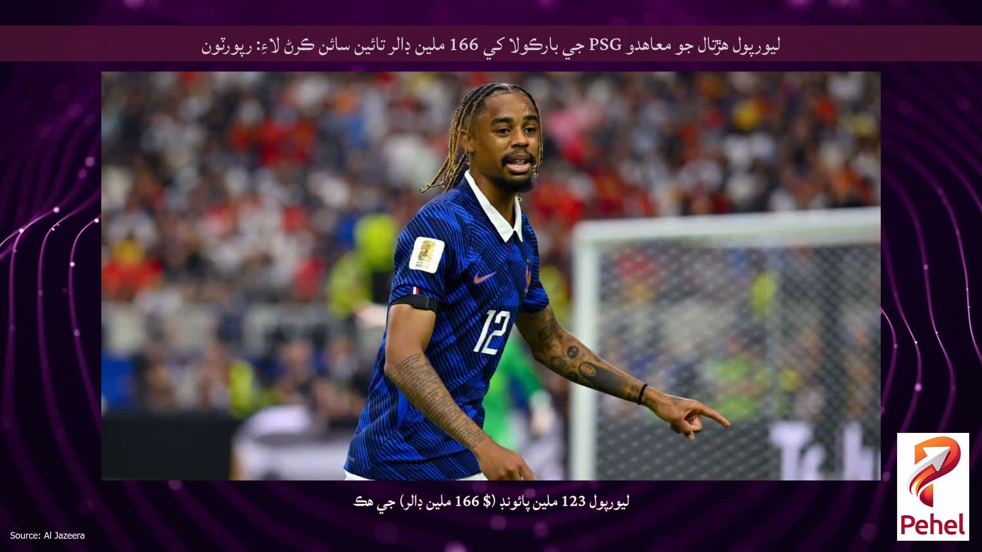 ليورپول هڙتال جو معاهدو PSG جي بارڪولا کي 166 ملين ڊالر تائين سائن ڪرڻ لاءِ: رپورٽون