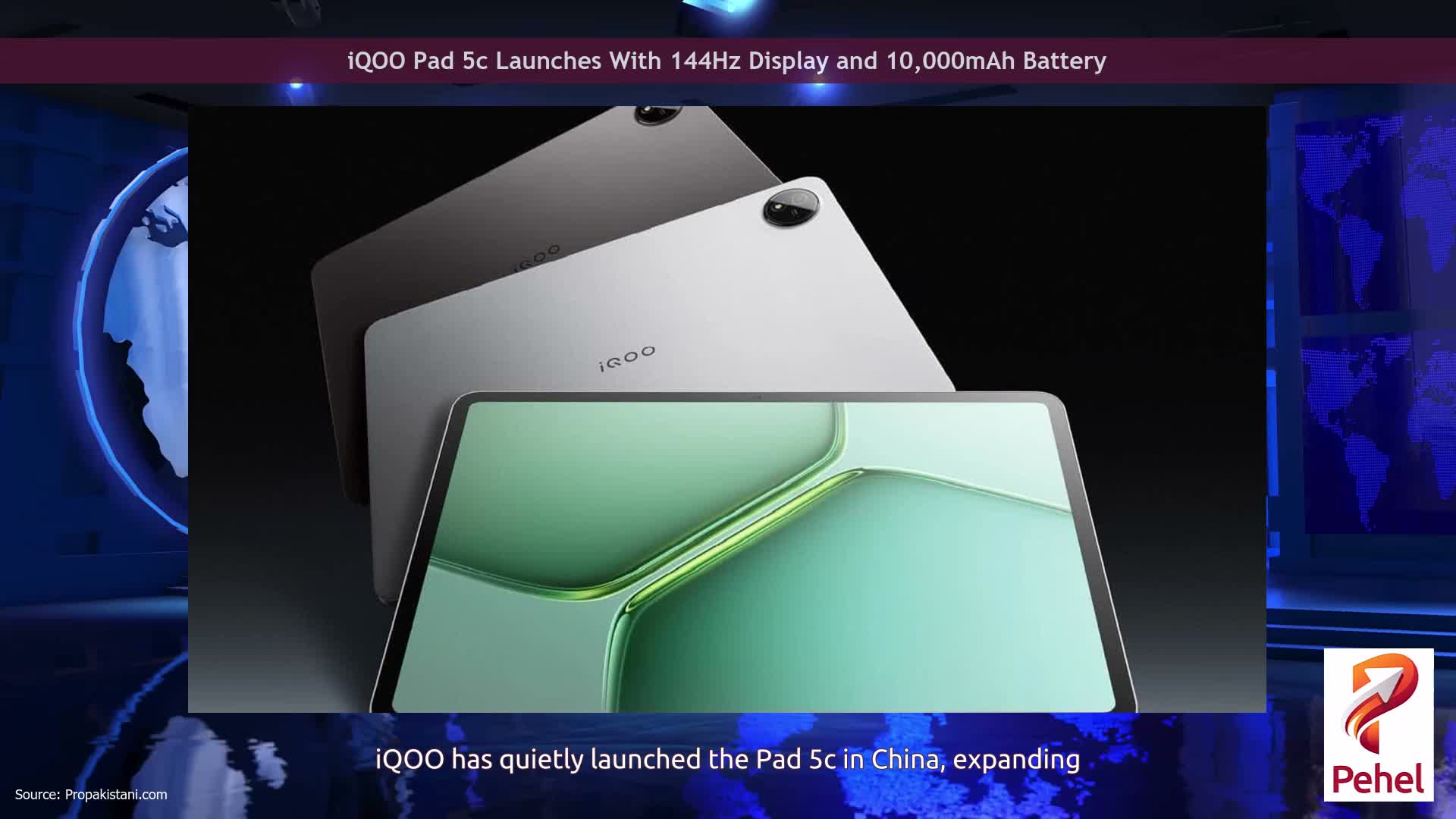iQOO Pad 5c Launches With 144Hz Display and 10,000mAh Battery