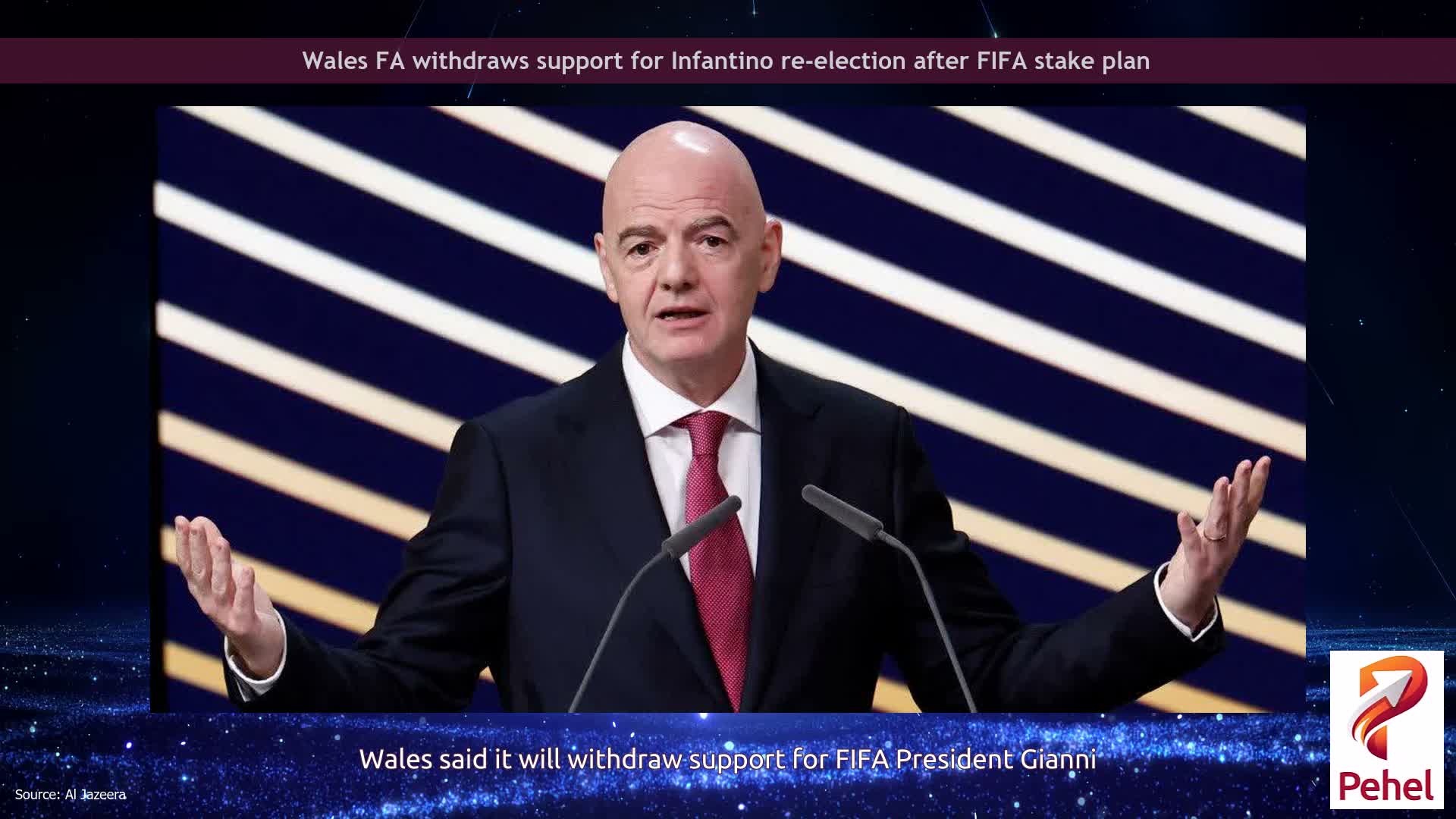 Wales FA withdraws support for Infantino re-election after FIFA stake plan