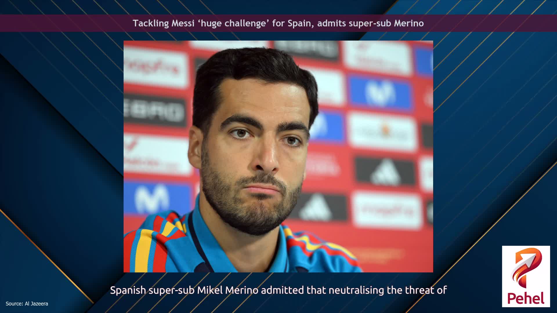 Tackling Messi ‘huge challenge’ for Spain, admits super-sub Merino