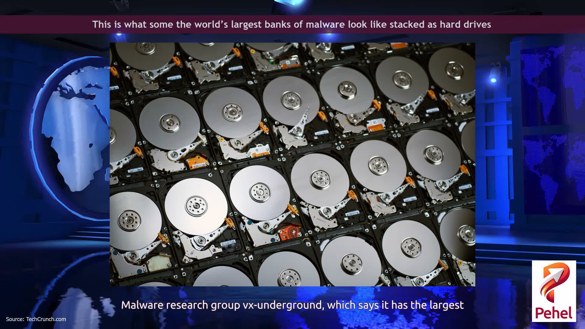 This is what some the world’s largest banks of malware look like stacked as hard drives