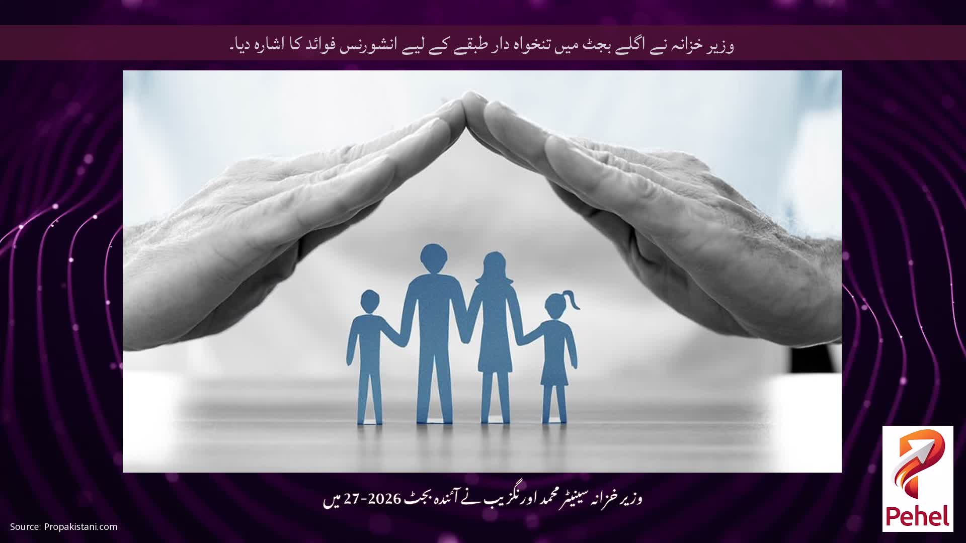 وزیر خزانہ نے اگلے بجٹ میں تنخواہ دار طبقے کے لیے انشورنس فوائد کا اشارہ دیا۔