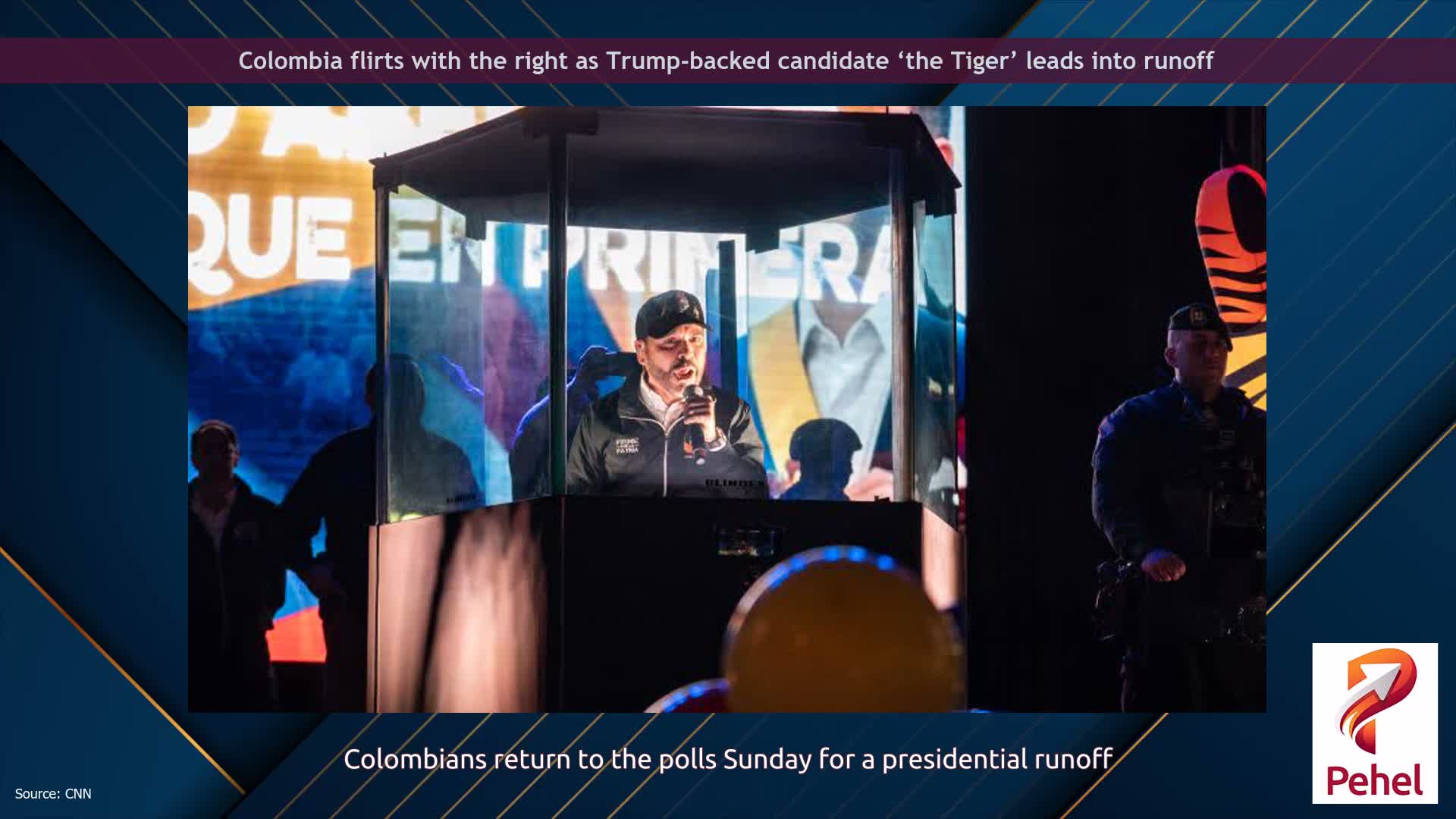 Colombia flirts with the right as Trump-backed candidate ‘the Tiger’ leads into runoff