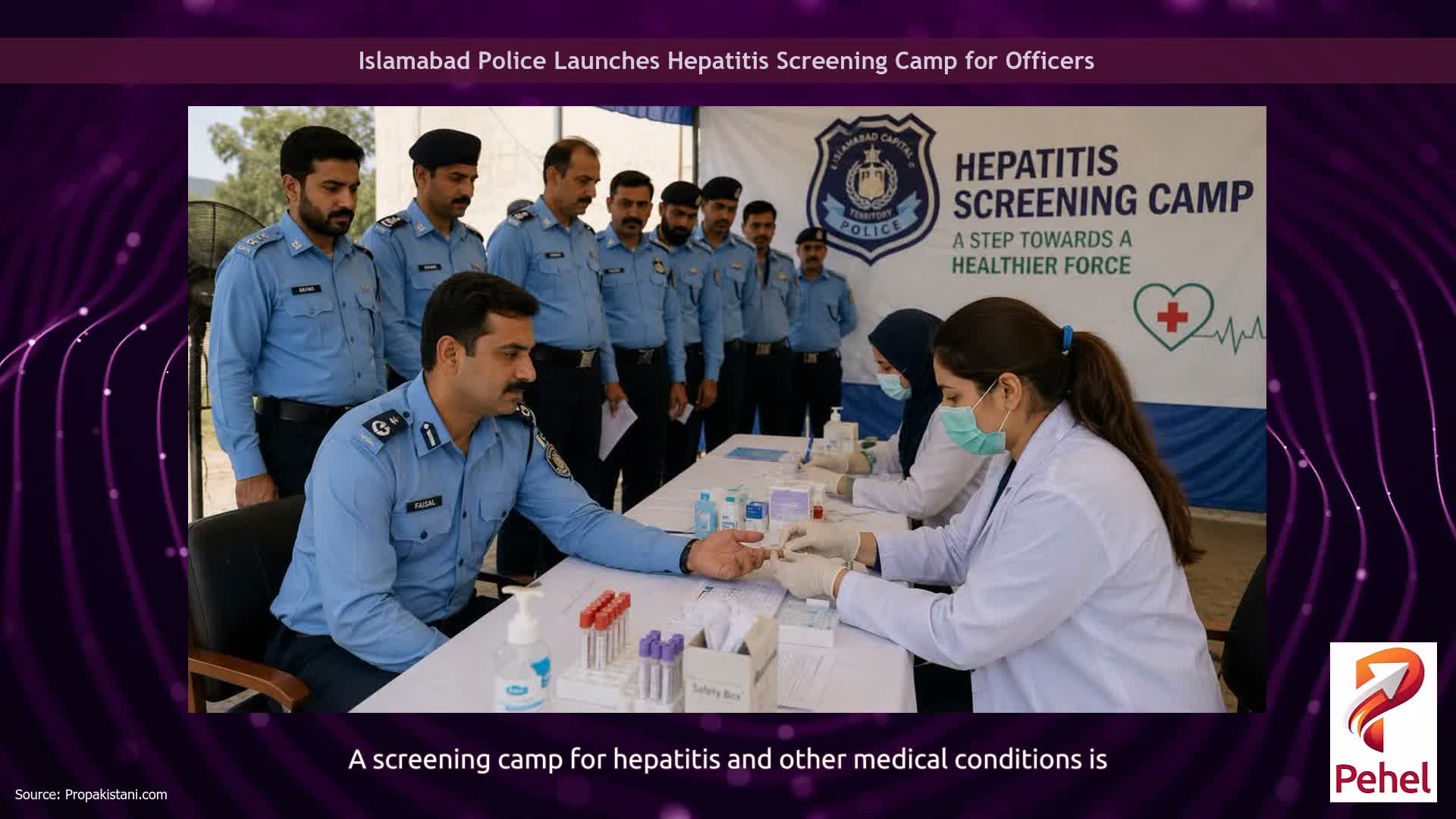Islamabad Police Launches Hepatitis Screening Camp for Officers