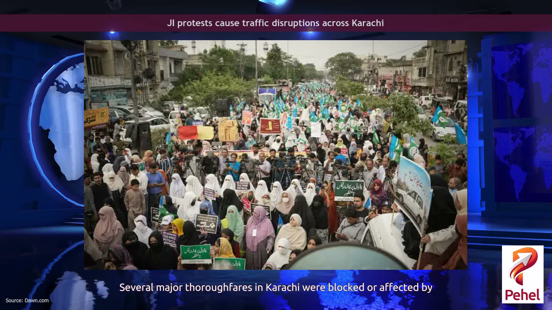JI protests cause traffic disruptions across Karachi