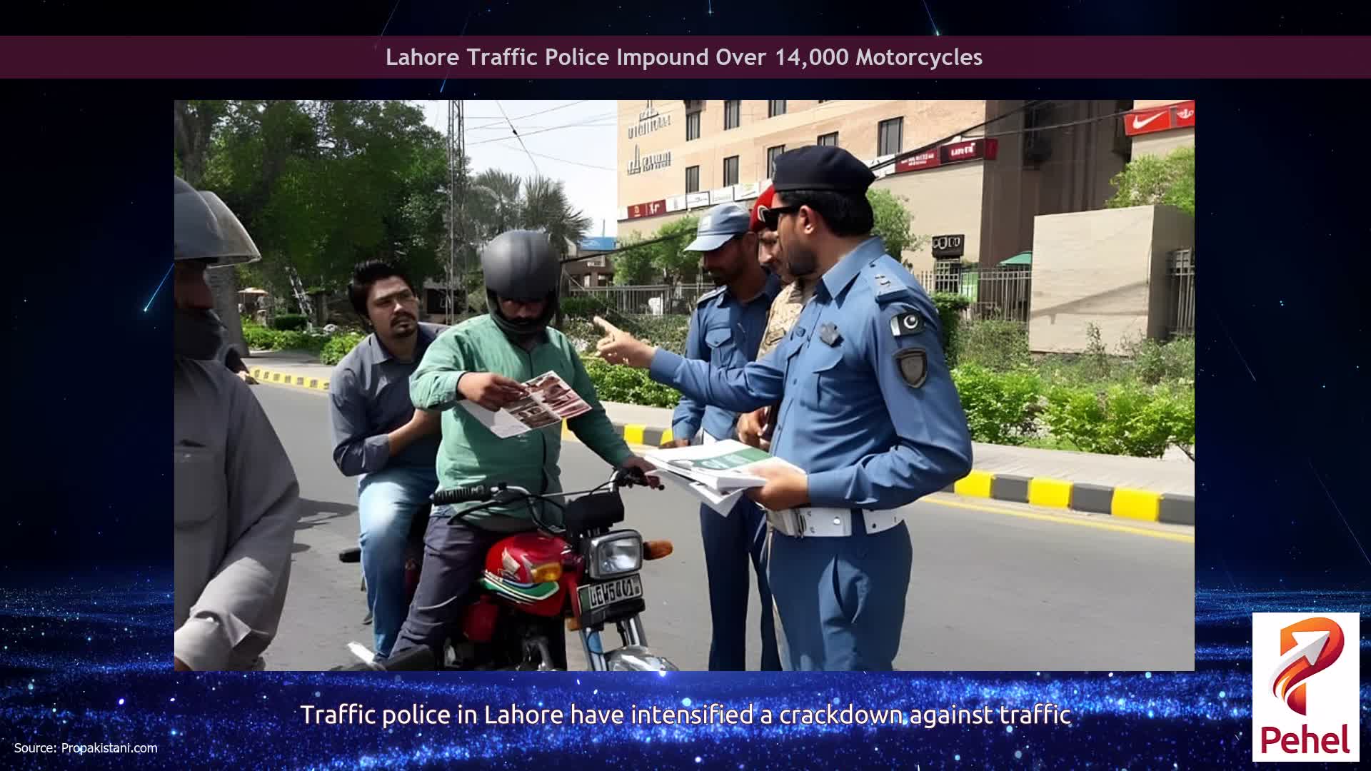 Lahore Traffic Police Impound Over 14,000 Motorcycles
