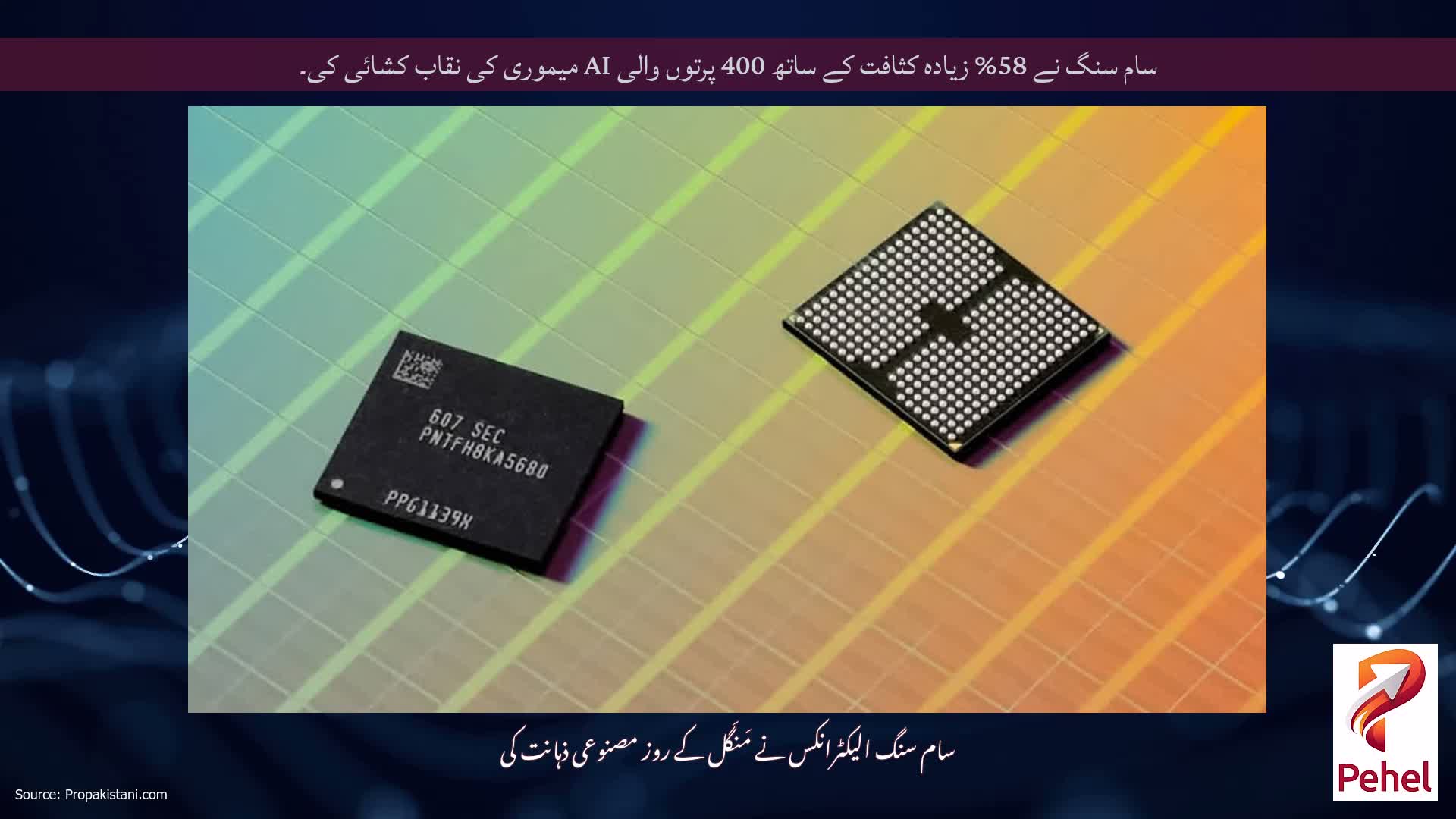 سام سنگ نے 58% زیادہ کثافت کے ساتھ 400 پرتوں والی AI میموری کی نقاب کشائی کی۔