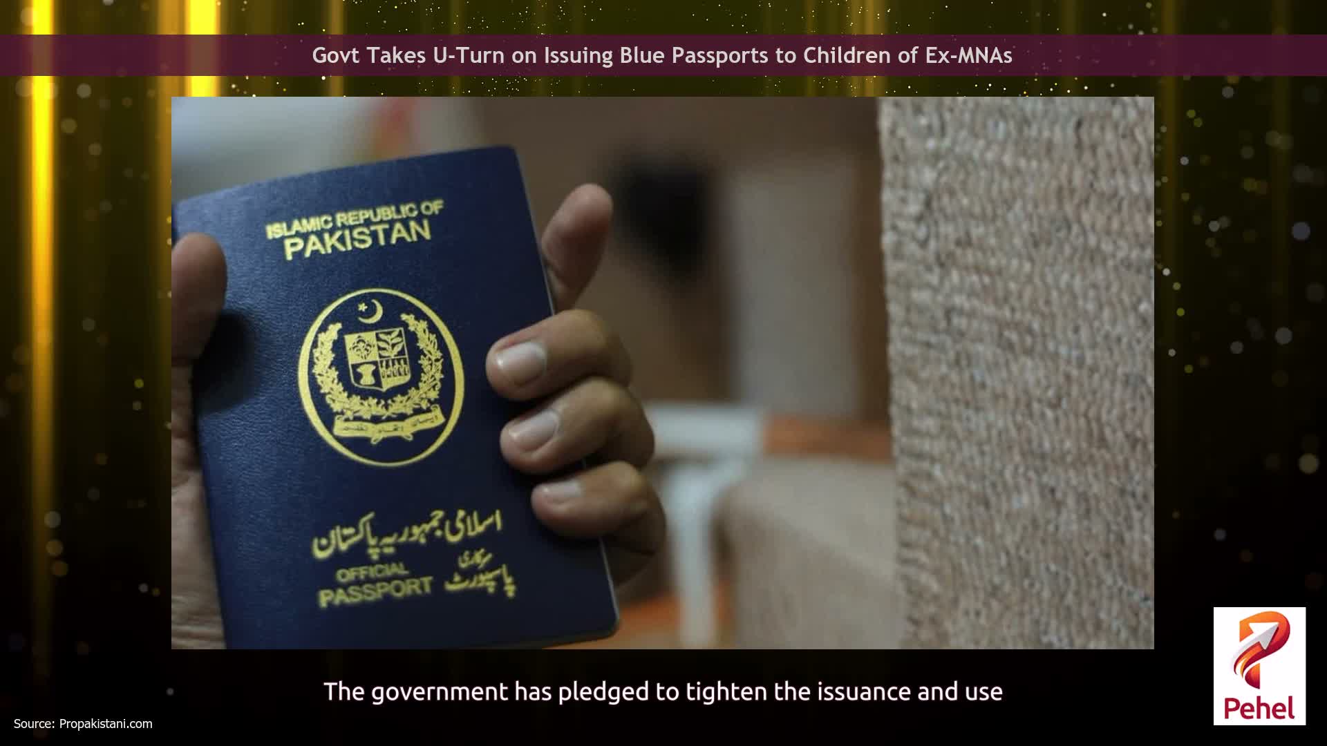 Govt Takes U-Turn on Issuing Blue Passports to Children of Ex-MNAs
