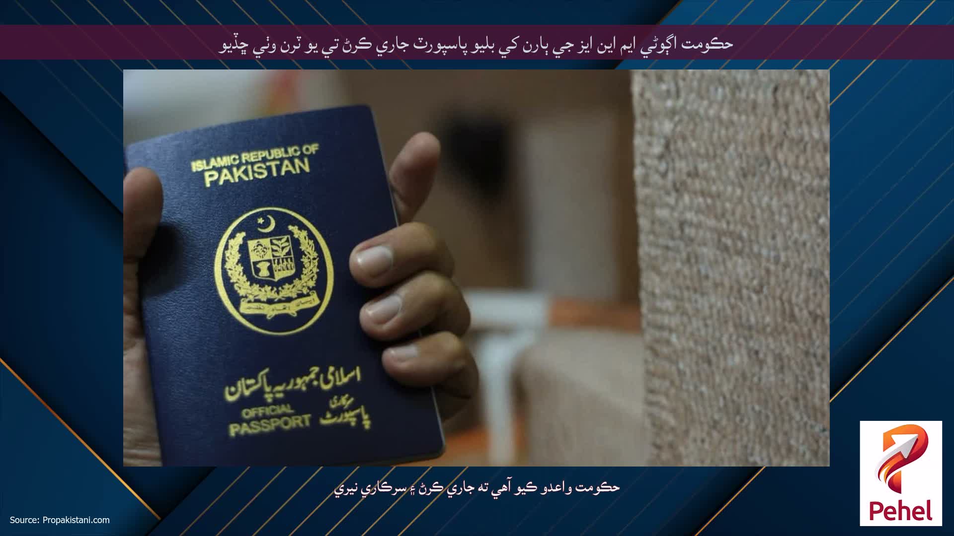 حڪومت اڳوڻي ايم اين ايز جي ٻارن کي بليو پاسپورٽ جاري ڪرڻ تي يو ٽرن وٺي ڇڏيو