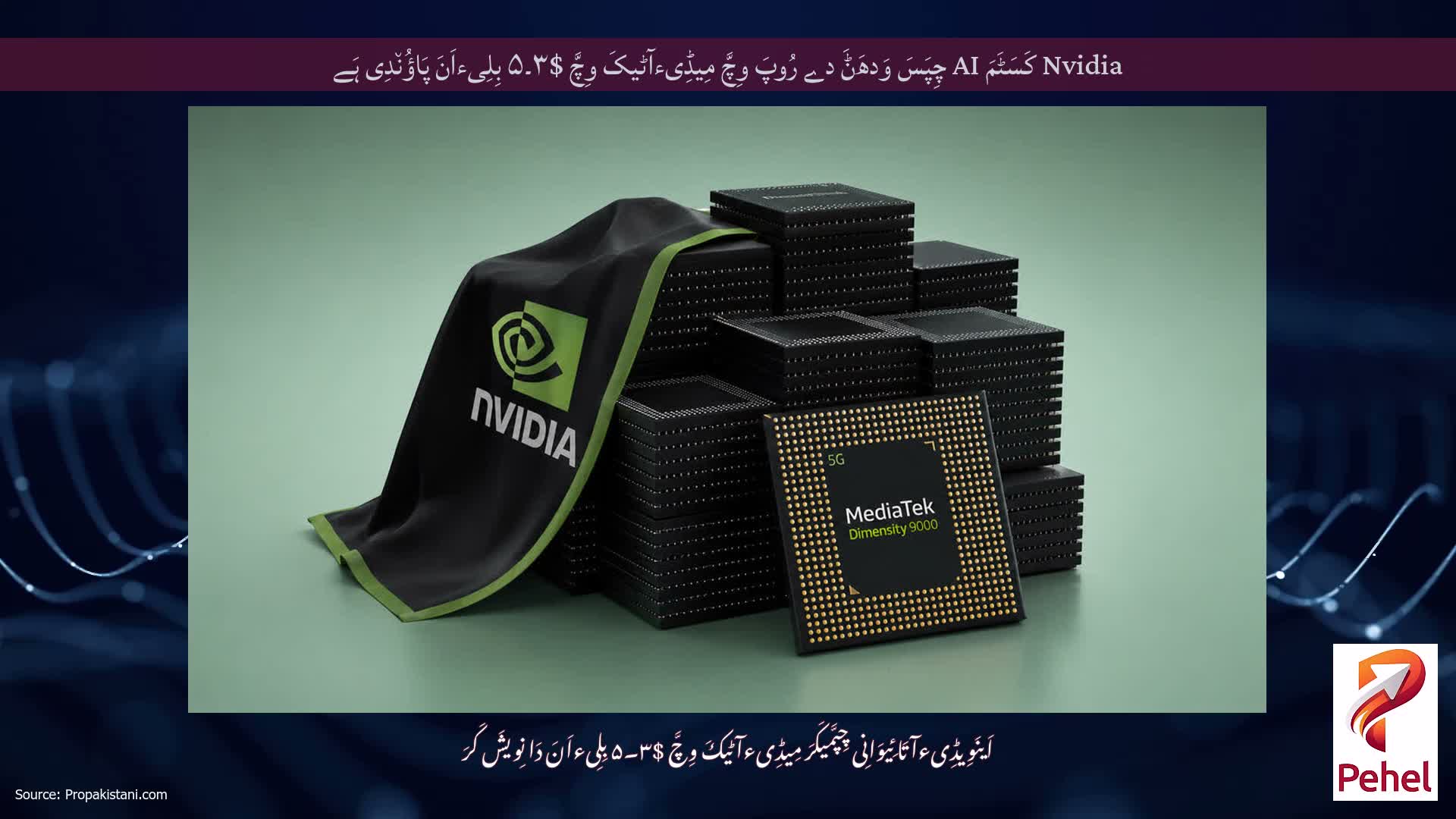 Nvidia کَسَٹَمَ AI چِپَسَ وَدھَݨَ دے رُوپَ وِچَّ مِیڈِیءآٹیکَ وِچَّ $۳۔۵ بِلِیءاَنَ پَاؤُن٘دِی ہَے