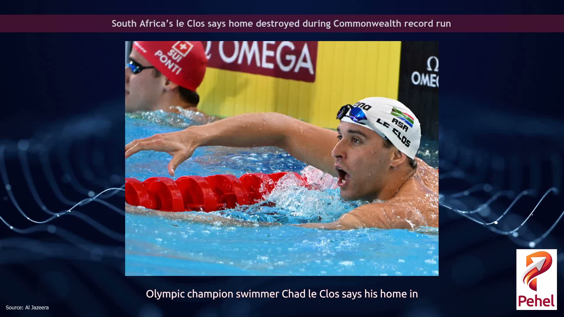 South Africa’s le Clos says home destroyed during Commonwealth record run